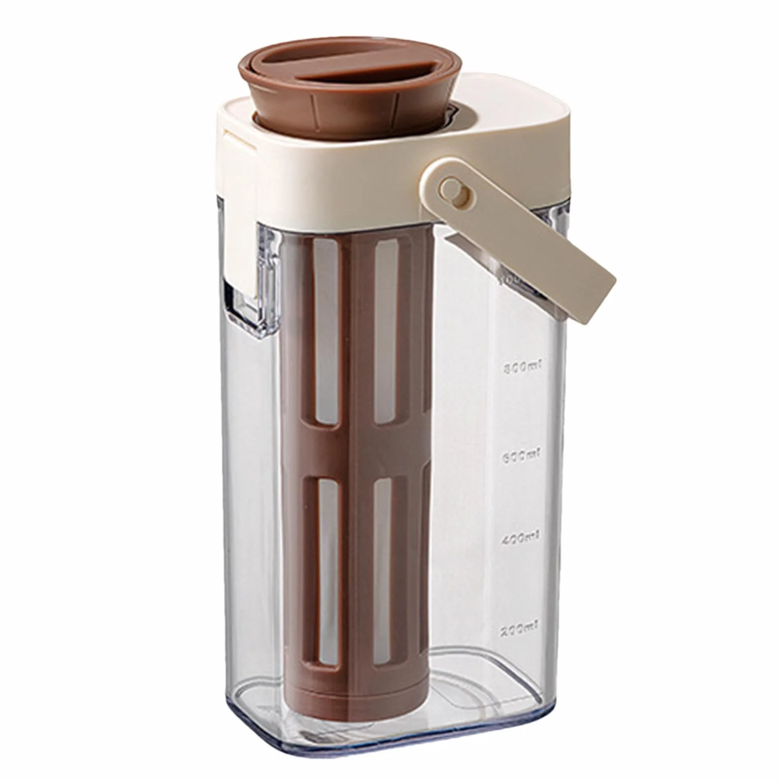 Cold Brew Coffee Maker, Iced Tea Pitcher Brewer, 9,06 x 4,96 x 3,5 pulgadas Tarro de resistente con asa Ideal para té helado, limonada, hogar, trabajo y bebidas de verano