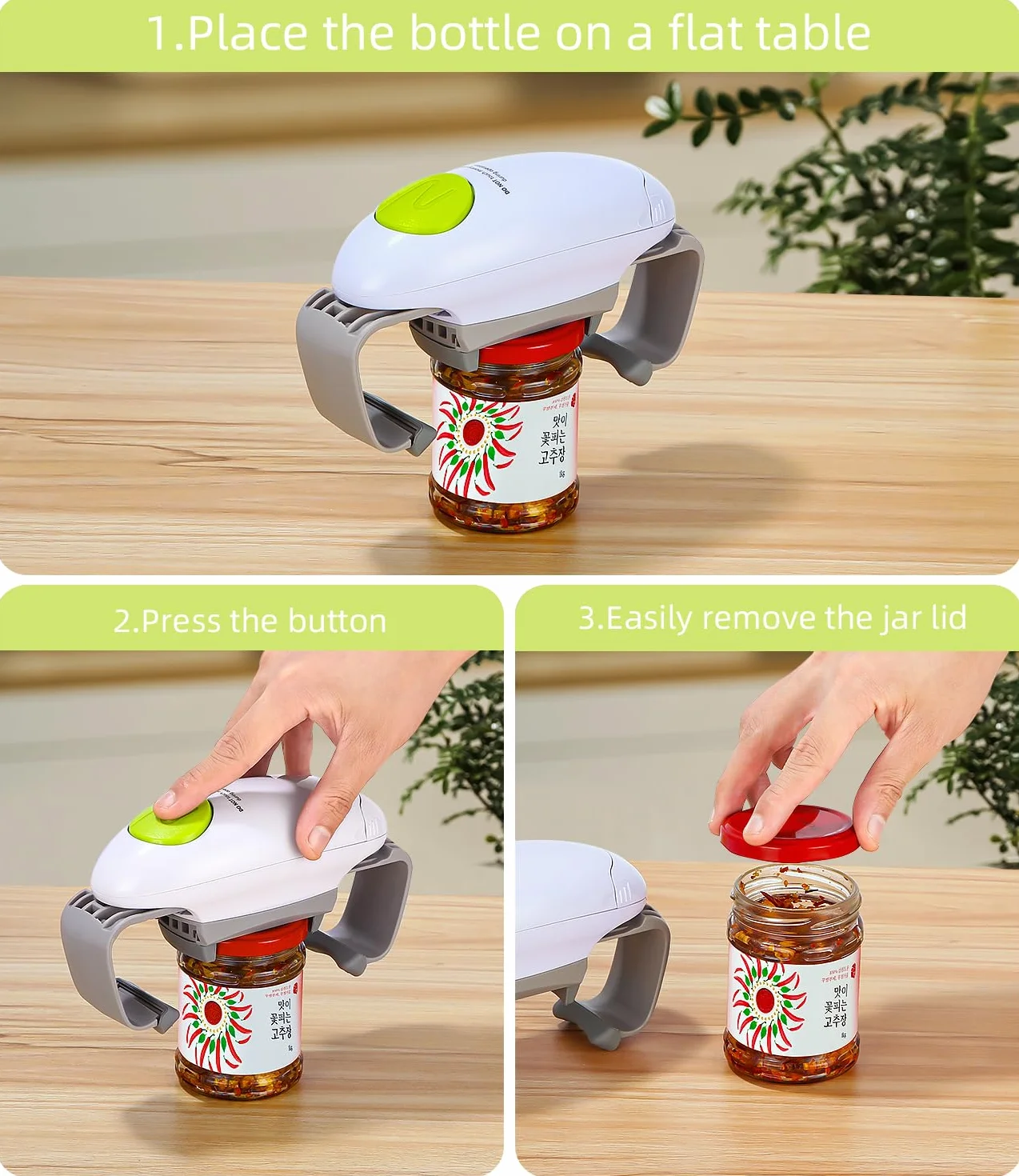 Abrelatas eléctrico profesional para cocineros y personas mayores, abridor de latas automático con borde suave, apertura sin esfuerzo de latas y tarros, abrelatas artritis, accesorios de cocina