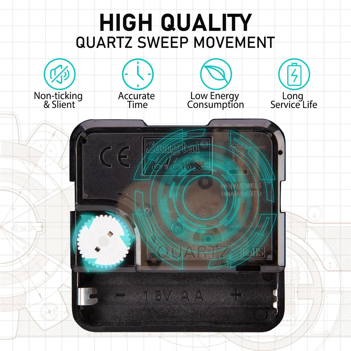 Reloj de Pared para Niños Reloj de Aprendizaje Reloj Infantil para Niños y Niñas Mecanismo Silencioso 30 CM para Habitación de los Niños