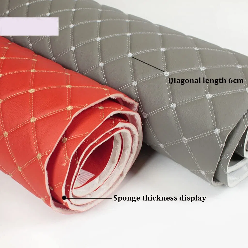 Tela de Cuero para tapizar Acolchado,Manualidades Sintetico por Polipiel Vinilo Cojines Bolso(Gray,1.6x6m)