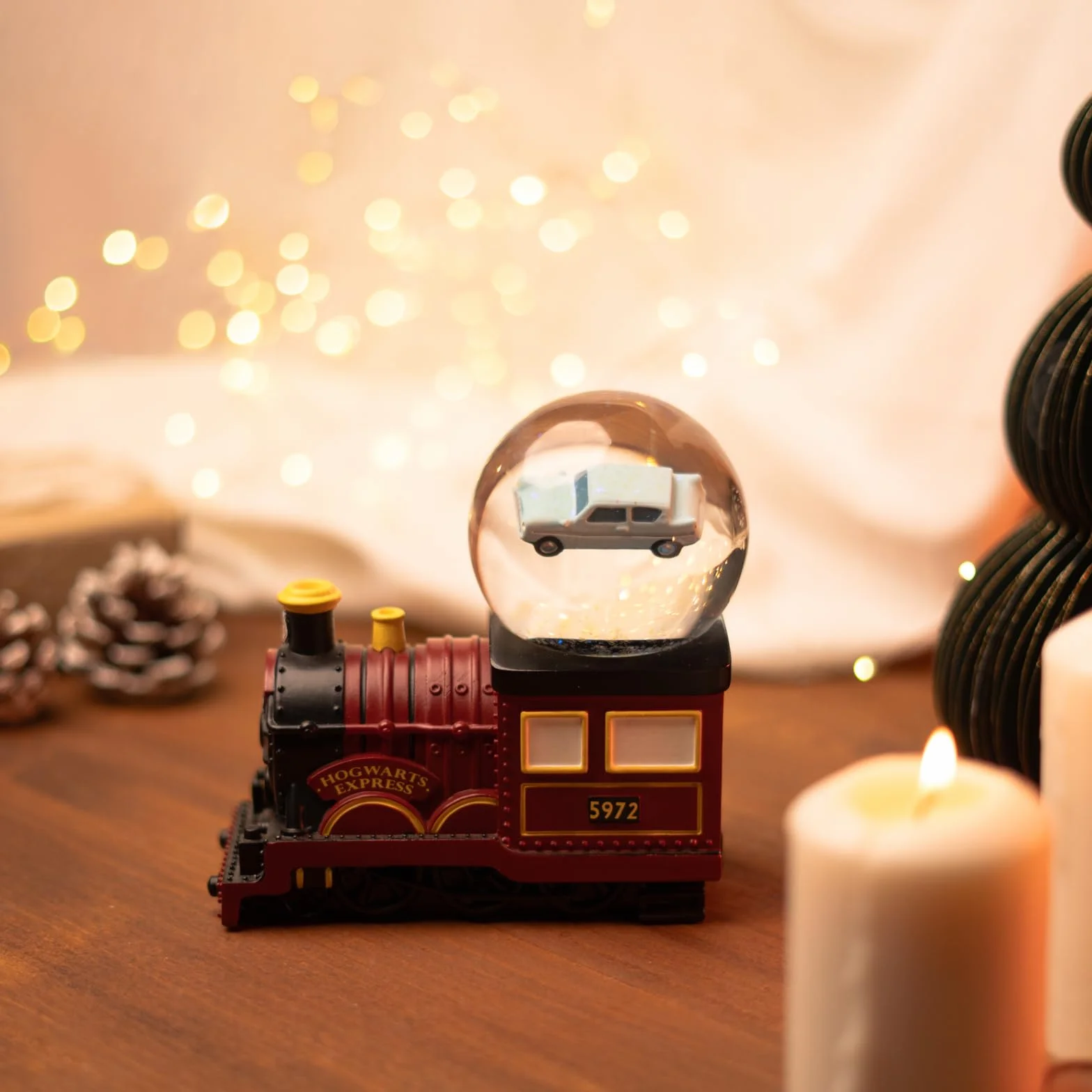 Bola de Nieve Harry Potter - Figura Hogwarts Express para Decoración Navidad : Harry Potter Regalos Merchandising │ Bola de Cristal con Nieve y Base de Resina para Gran Estabilidad
