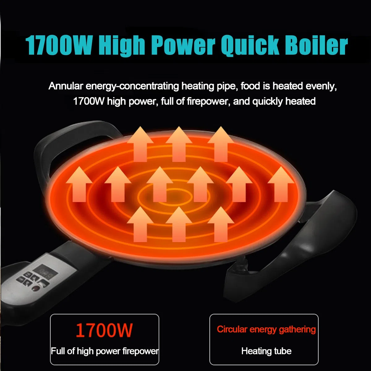 Pliddle Eléctrico De 40 Cm para Injera Etíope, Fabricantes De Crepes Antiadherentes Y Chapati & Skyet and Panqueke Fabricante De Panqueques, Control De Calor Digital Ajustable, Incluso Distribución
