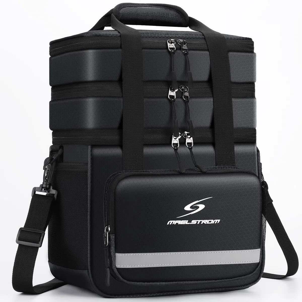 Maelstrom MSFCLUNFB-N Bolsa de almuerzo expandible, nailon, 3. Tres capas (20 L/32 latas), color negro