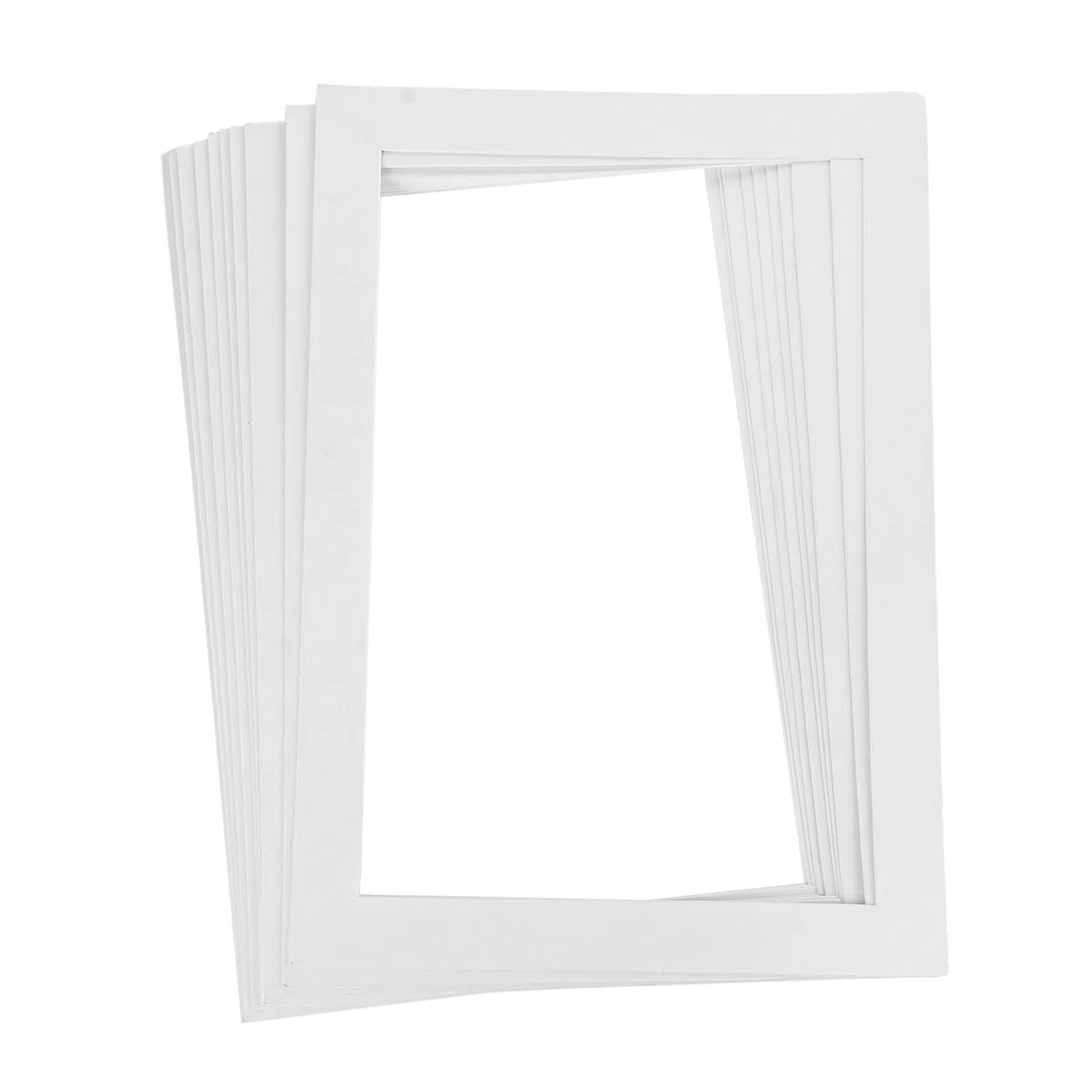 20 Piezas Paspartu 30x40 Blanco para Marco 25,2 x 35,4 cm, Passepartout Blanco con Ventana 19,8 x 30 cm, Cartulina para Marco de Fotos, Laminas, Diplomas y Posters
