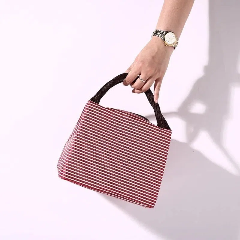 Bolsa de Almuerzo para Mujer Bolsa isotérmica Bolsas térmicas de Alimentos empaquetados Bolsa térmica Bolsa de Almuerzo para niños Bolsa de refrigerador (Color: Cian) (Caqui)