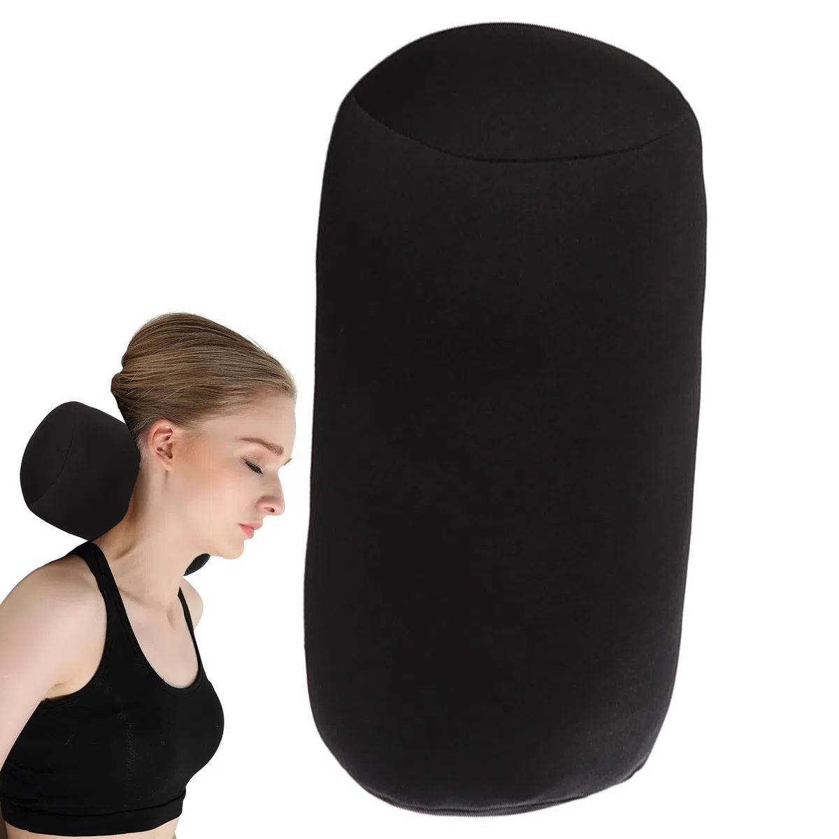 Almohada de Soporte para microcolumnas - Cojín Tubular para Comodidad de Espalda y Cuello | Diseño de microesferas para salón, Dormitorio, Viajes, Descanso, Asientos en casa, Ayuda para Dormir