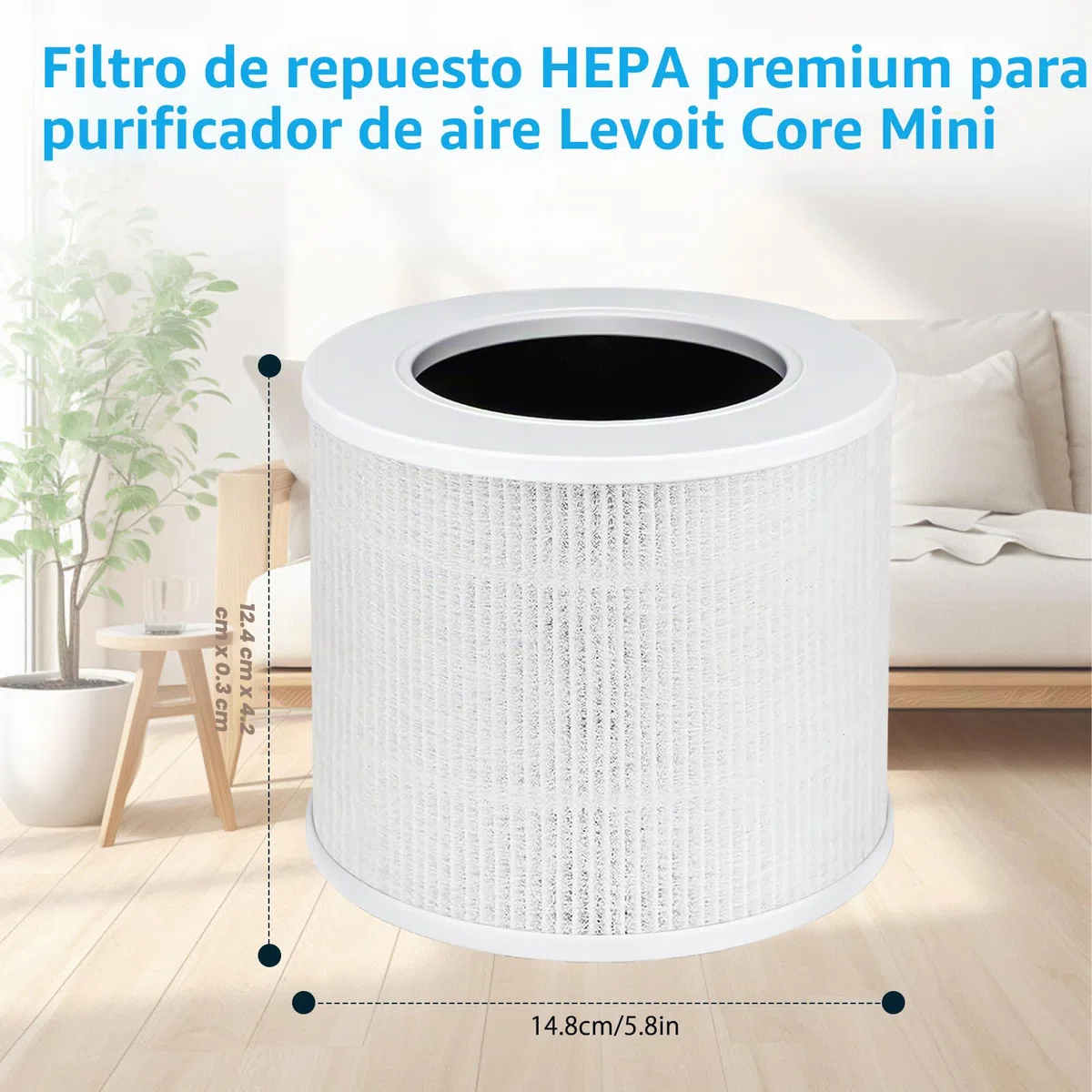 Core Mini Filtro de Repuesto Compatible con Purificadores de aire Levoit Core Mini-Rf, 3 En 1 H13 HEPA, CarbóN Activado, Paquete de 2