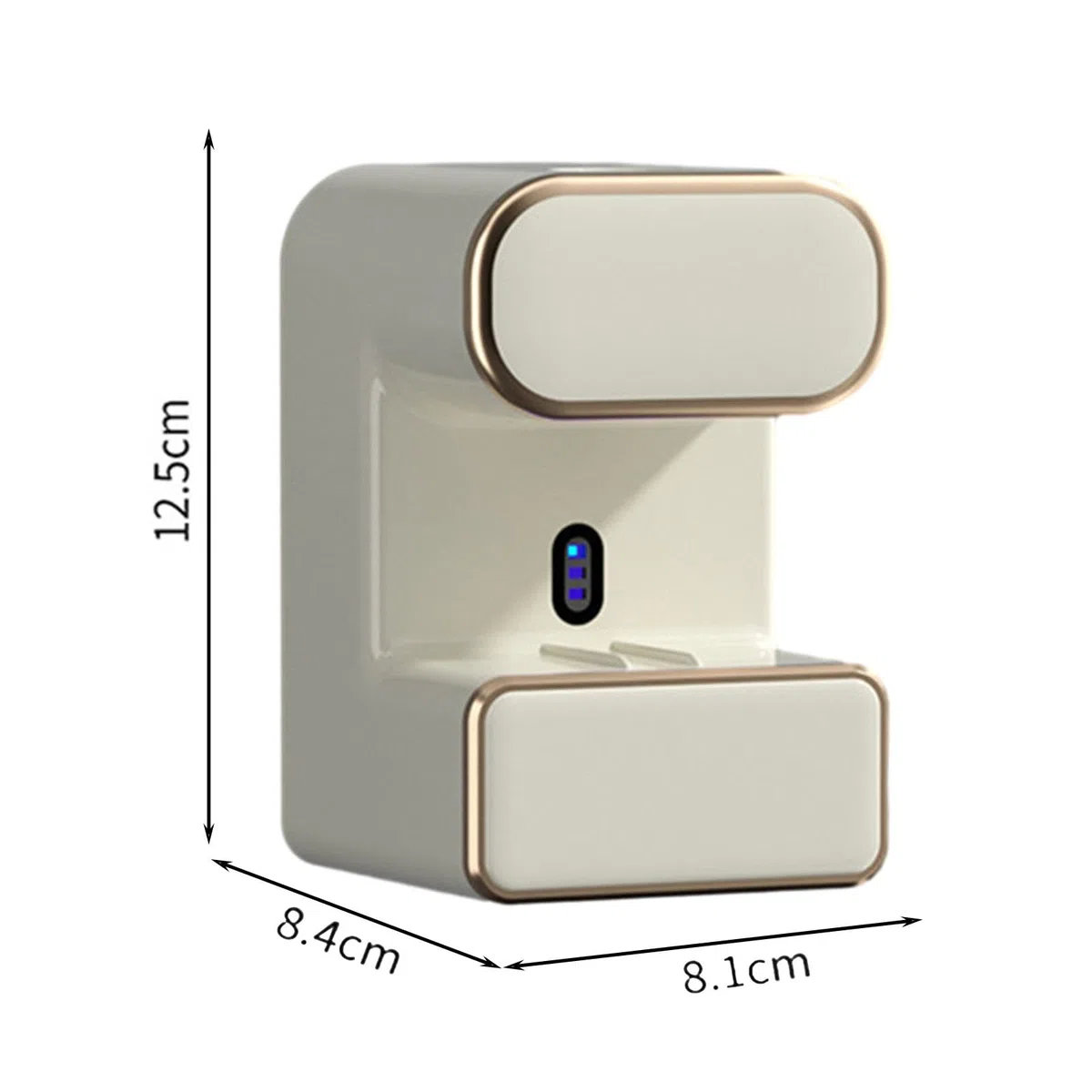 Dispensador Eléctrico de Pasta de Dientes, de Pared, Organizador de Pasta de Dientes, Soporte para Pasta de Dientes Y Cepillo de Dientes, Accesorio de, Blanco con luz, Individual