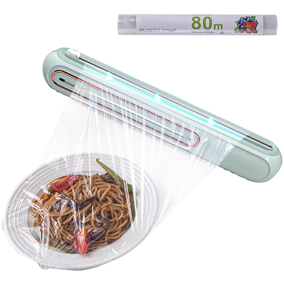 Nizirioo - Dispensador de papel de aluminio magnético con cortador: Nizirioo Mejorado, dispensador de láminas de aluminio, práctico dispensador de papel de aluminio, cajón para cocina, cortador de