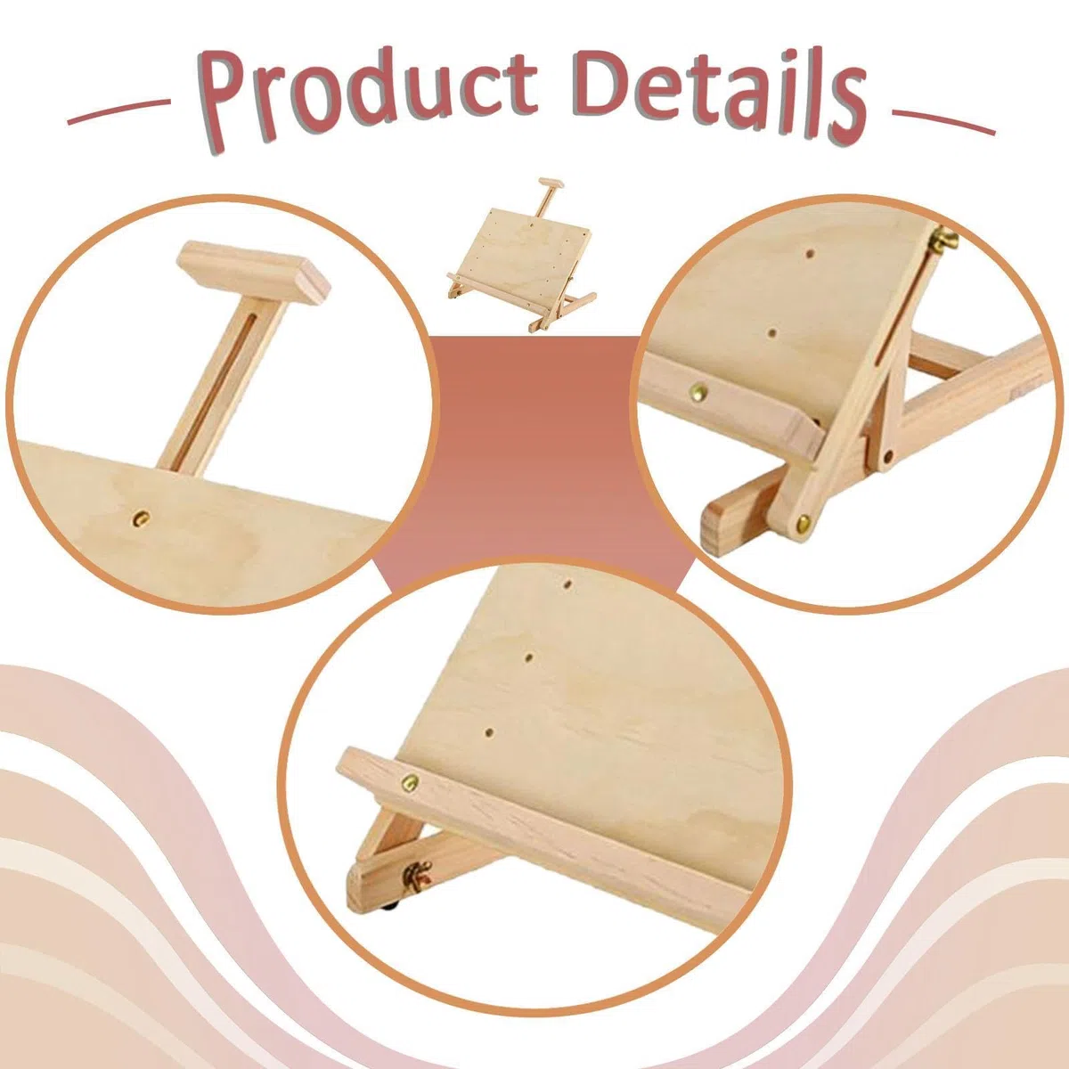 Caballete de Pintura de Mesa, Mesa de Dibujo Plegable, Soporte de Dibujo Portátil, Tablero de Dibujo para Pintores Y Adultos