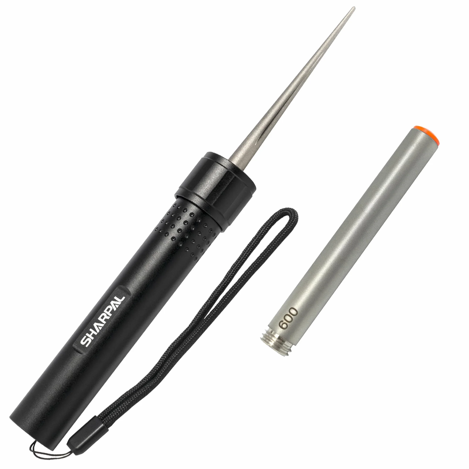 SHARPAL 178N Afilador 3 en 1 | Chaira de diamante de grano 600, 10,16 cm | Afilado de todo tipo de cuchillos y herramientas con filo recto, filo dentado y ganchos | Afilador de navajas