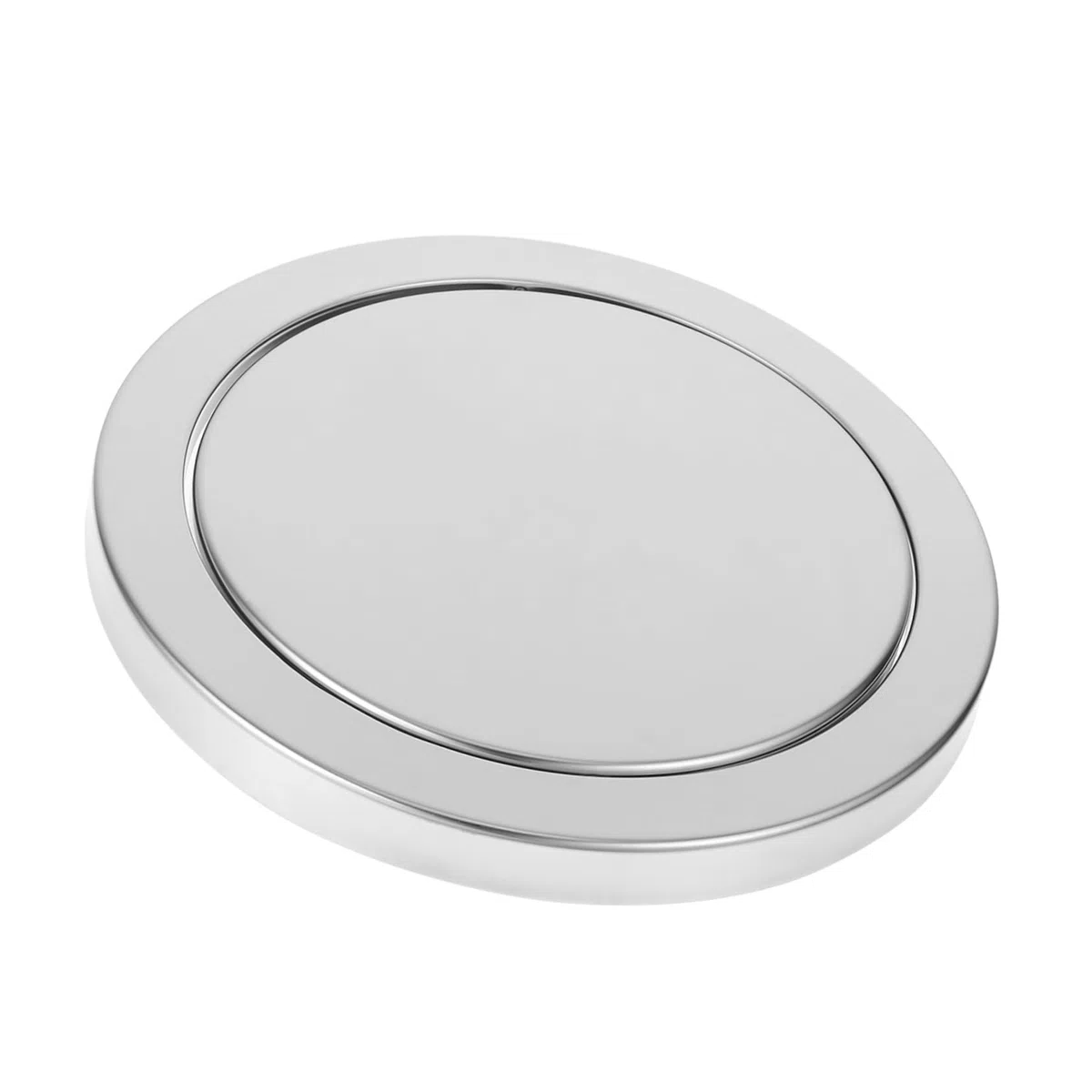 Ciieeo Tapa Redonda para Cubo de Basura Inoxidable Diseño Abatible Empotrado para Papelera de Cocina y Baño Instalación Ahorra Espacio Minimalista y Elegante