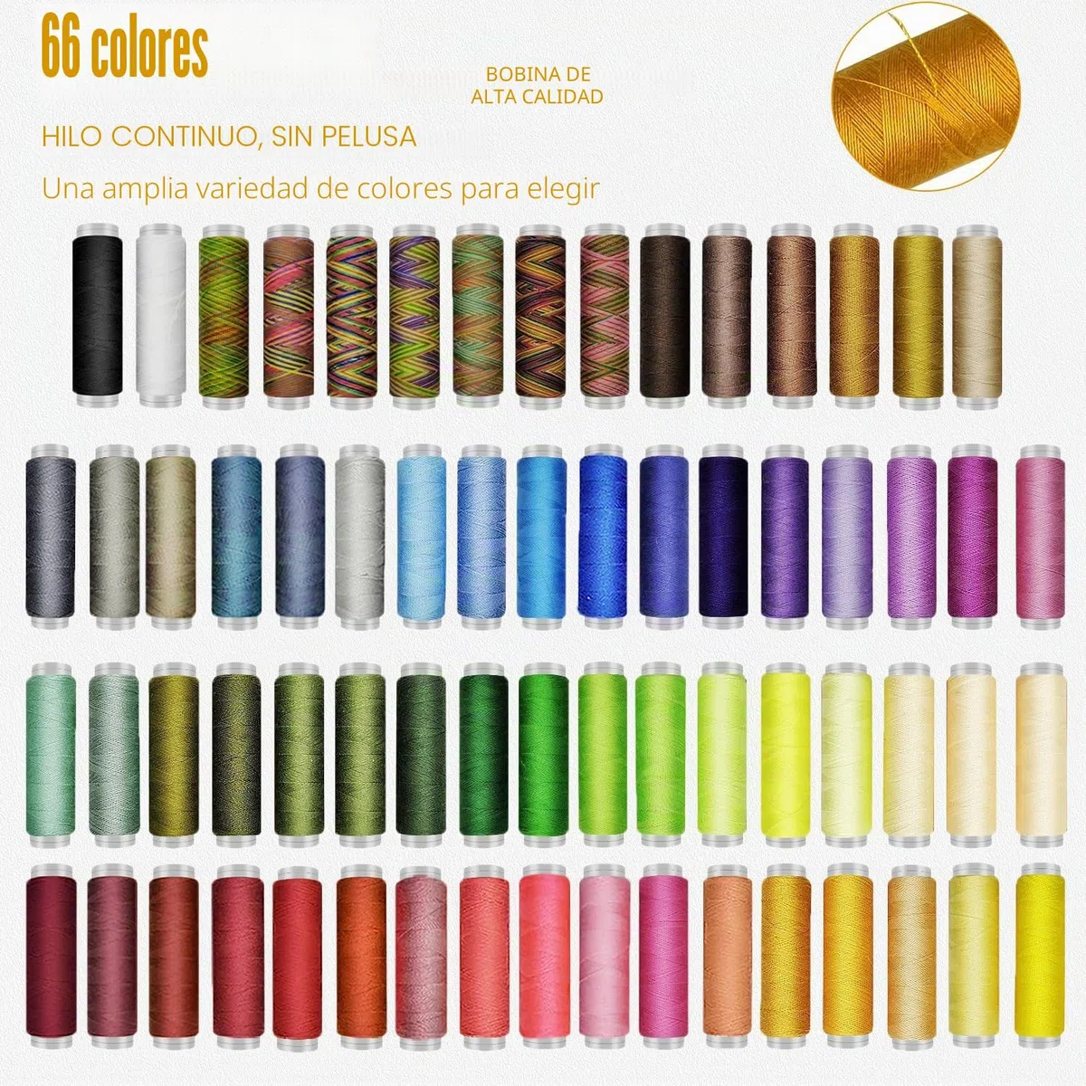 Kit de Costura Hilo de 66 Colores, 305 Accesorios de Costura Profesional, Incluye Agujas, Hilo, Tijeras, Botones y Más para Adultos, Principiantes, Hogar, Escuela, Viajes, Bricolaje, Emergencia
