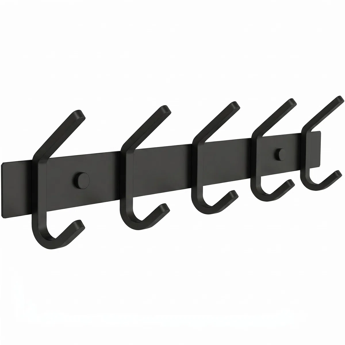 Perchero de pared con 5 ganchos dobles para colgar, acero inoxidable SUS304 resistente de 15 pulgadas, acabado mate, impermeable, gancho de pared para entrada de baño