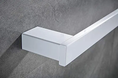 Juego completo de accesorios de baño blancos, gancho para bata, toallero, estante para pañuelos y soporte para cepillo de dientes, accesorios de baño elegantes funcionales y duraderos para soluciones