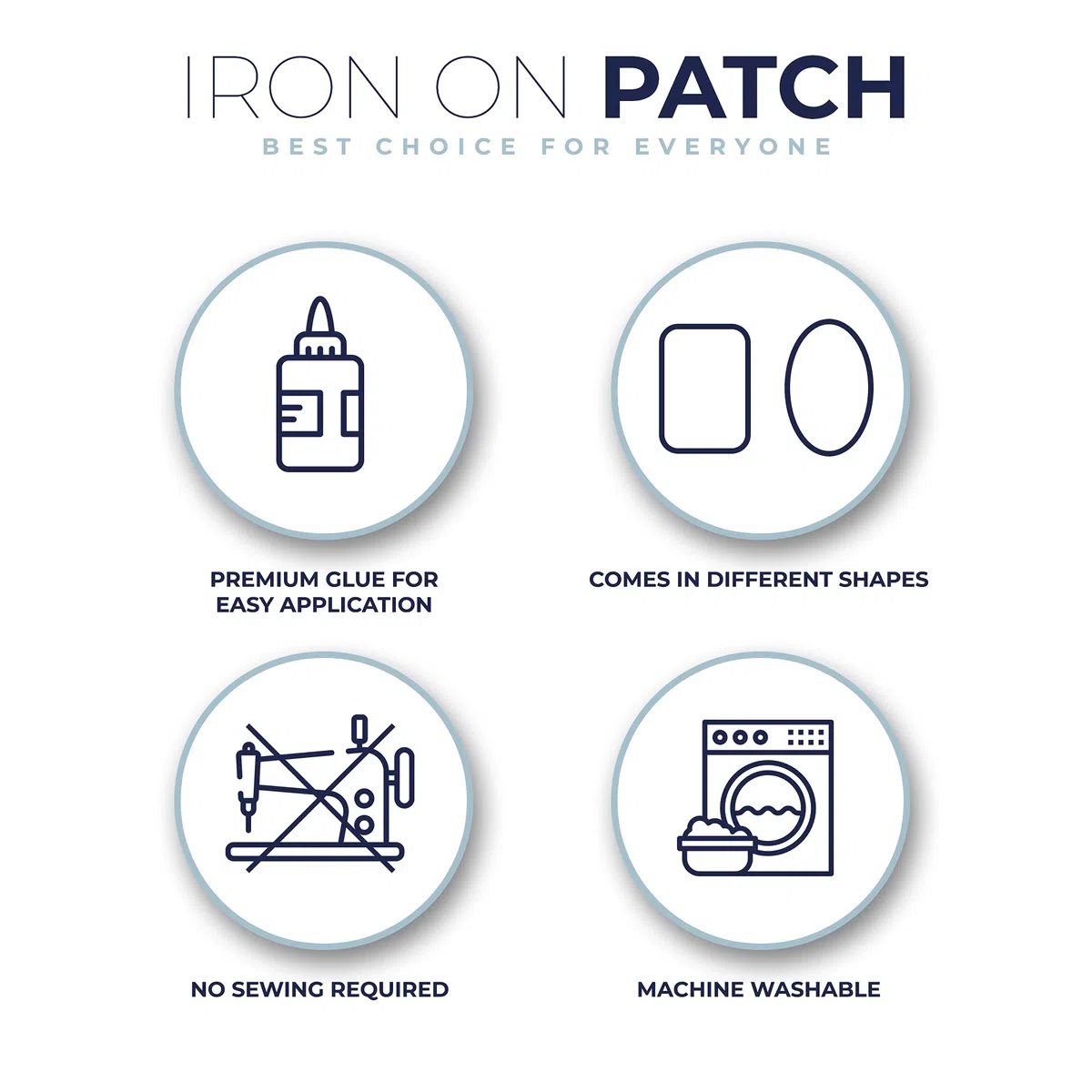 Johnson & Smith Rollo de hierro – 10 cm de ancho x 152 cm de largo para planchar para ropa, reparación de pantalones – Parches adhesivos de tela – Fácil de usar, resultado rápido, no necesita costura