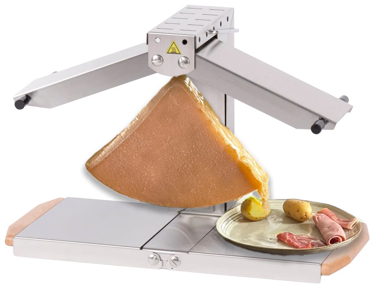 Louis Tellier – Rasqueta Brezière® Signature Inox – Tamaño adecuado para 1/4 o 1/6 de muela – 1 a 4 personas – Rampas calefactoras ajustables – Plegable – Interruptor de seguridad – 230 V