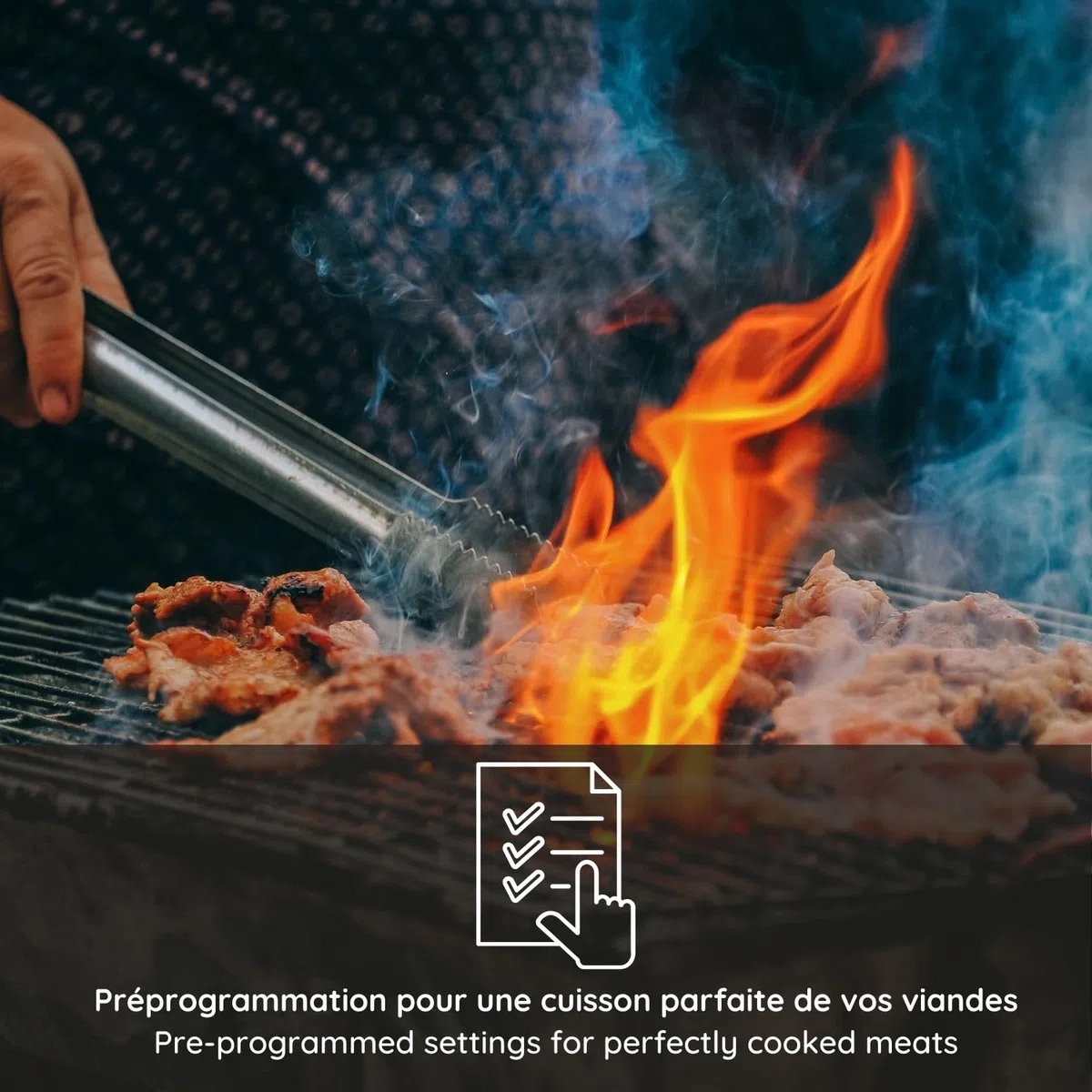 MASTRAD – Termosonda de cocción m classic + – Sus recetas cocinadas a la perfección, temporizador integrado – caja magnética – compatible con horno e inducción – asa 100% silicona – pila LR3 incluida