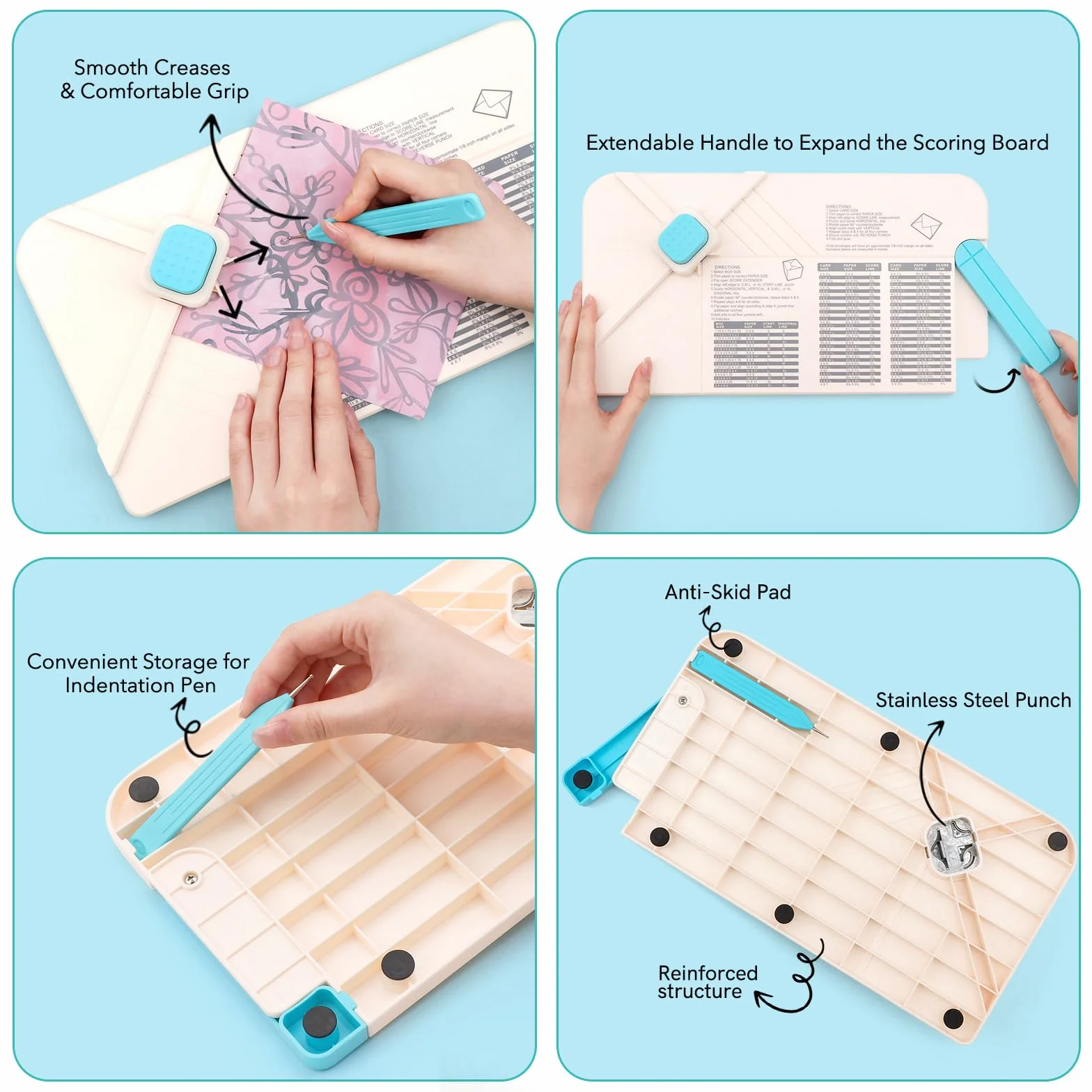 Tablero de perforación de sobres, 3 en 1, lazos, caja de regalo, tablas de perforación para manualidades, sobres de álbumes de recortes, tablero de perforaciones con bolígrafo de hendidura para