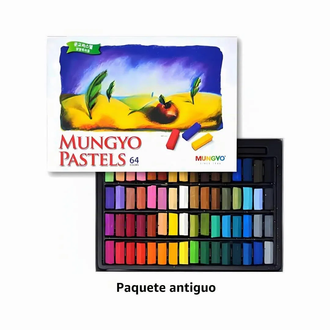 Juego de 64 tizas de colores variados de Mungyo, colores pastel, no tóxicos (B441R078-7003A)