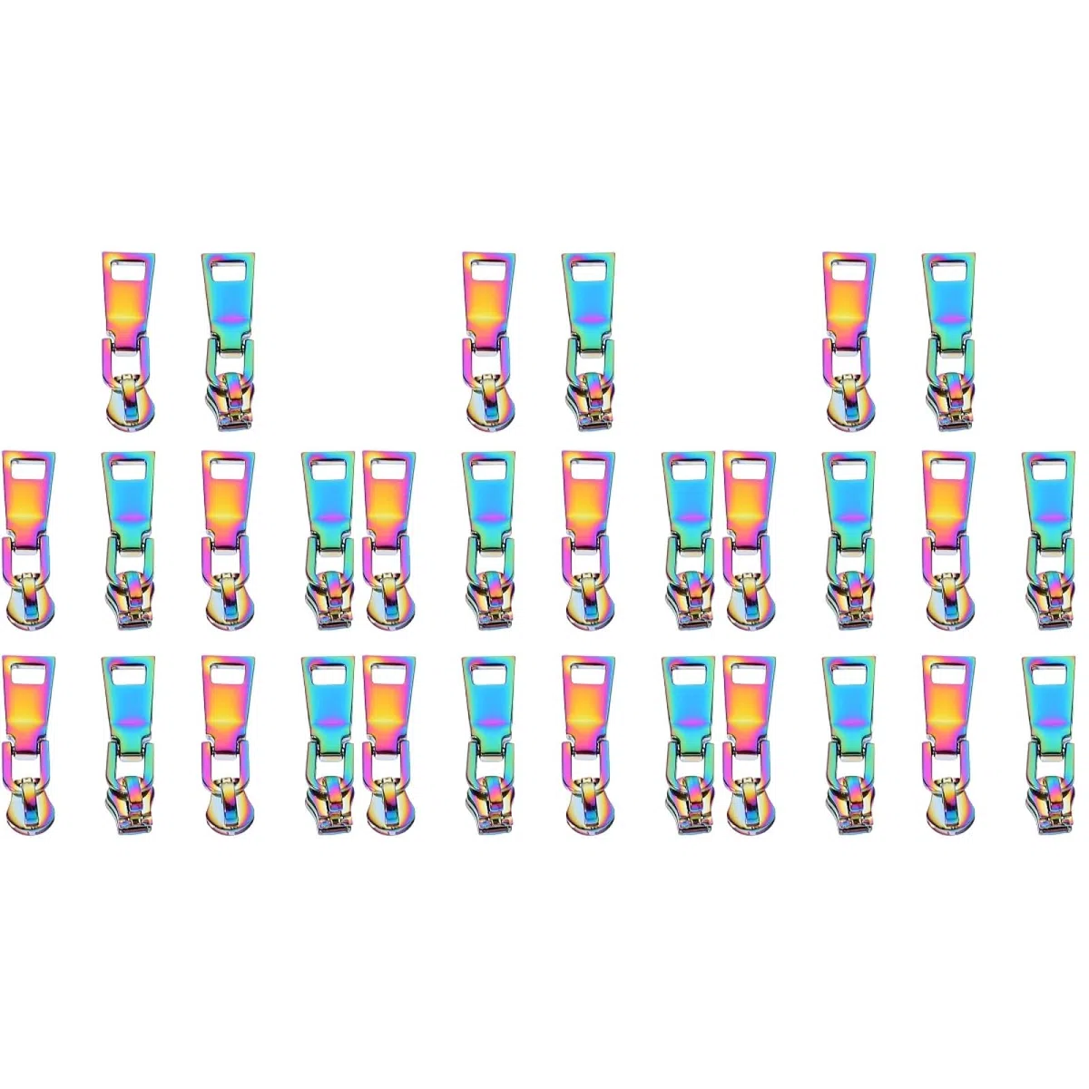 ULDIGI 30piezas Tiradores De Cremallera Metálicos Coloridos Para Ropa y Mochilas Reemplazo De Cabezas De Cremallera Extraíbles Solución Práctica Para Zippers Dañados