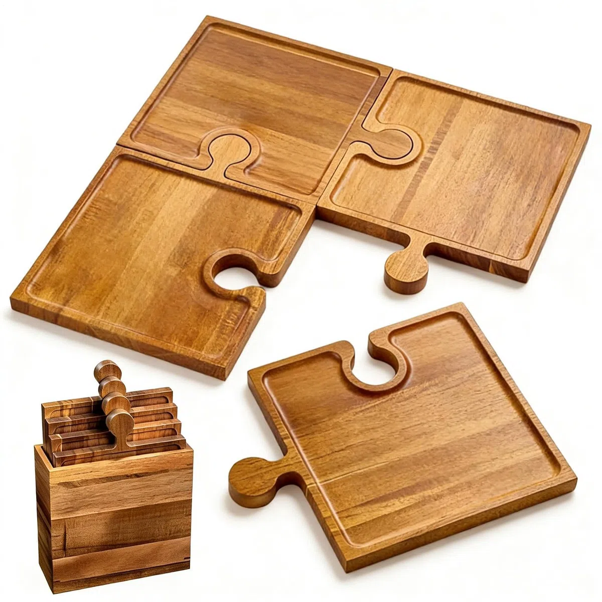 Juego De Tablas Para Charcutería Bandeja De Madera Para Alimentos | Tabla De Cortar Y Bandeja Para Embutidos Para Regalo Casa Nueva Reuniones Familiares Queso Fiambres Pan Frutas