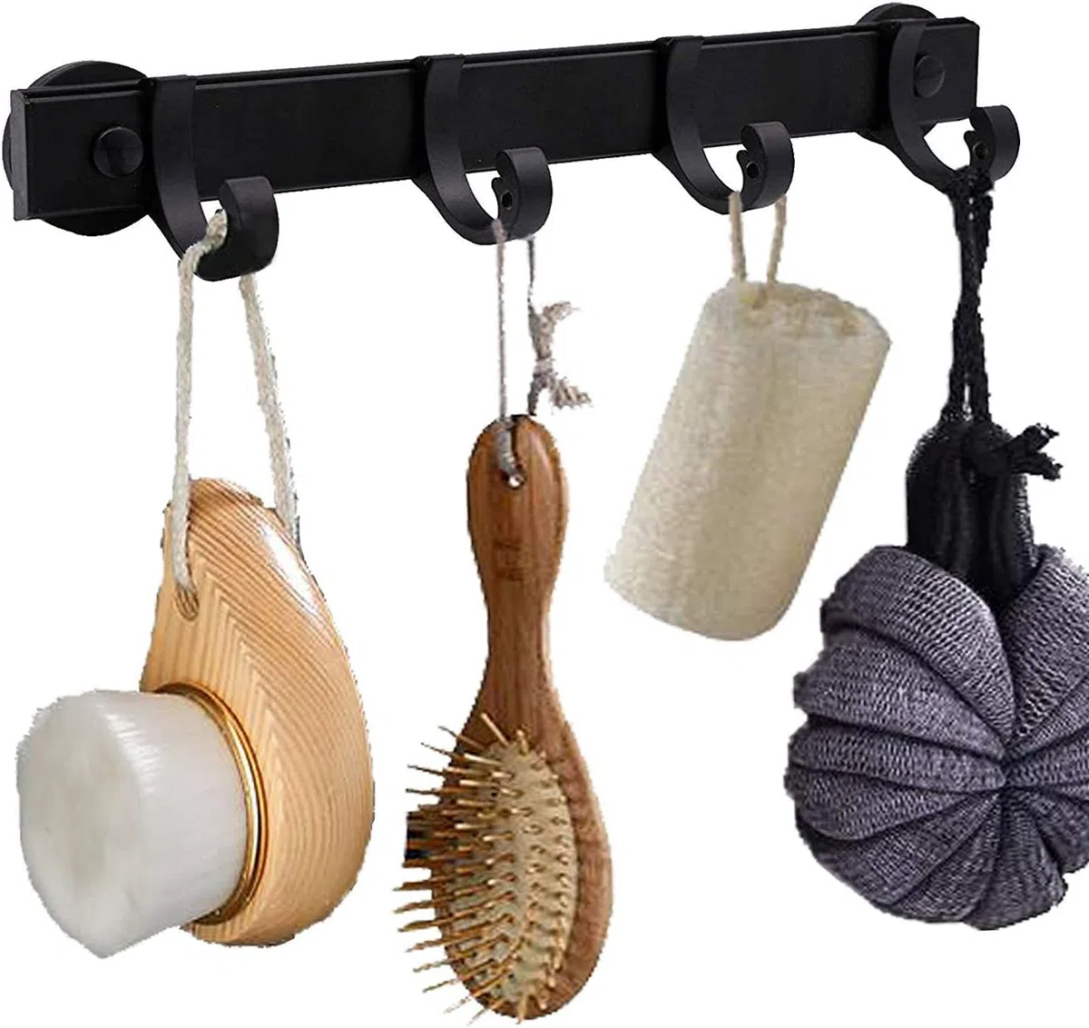 AUXPhome Estante magnético para herramientas de barbacoa, organizador universal para nevera, soporte para cubiertos, toallero, 4 ganchos ajustables para colgar utensilios de cocina, pinzas, guantes de