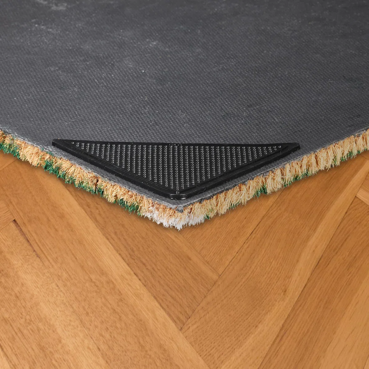 Relaxdays Pegatinas Antideslizantes Alfombra, Set de 24, Adhesivos de Seguridad para Tapete, Todo Tipo de Suelos, Negro