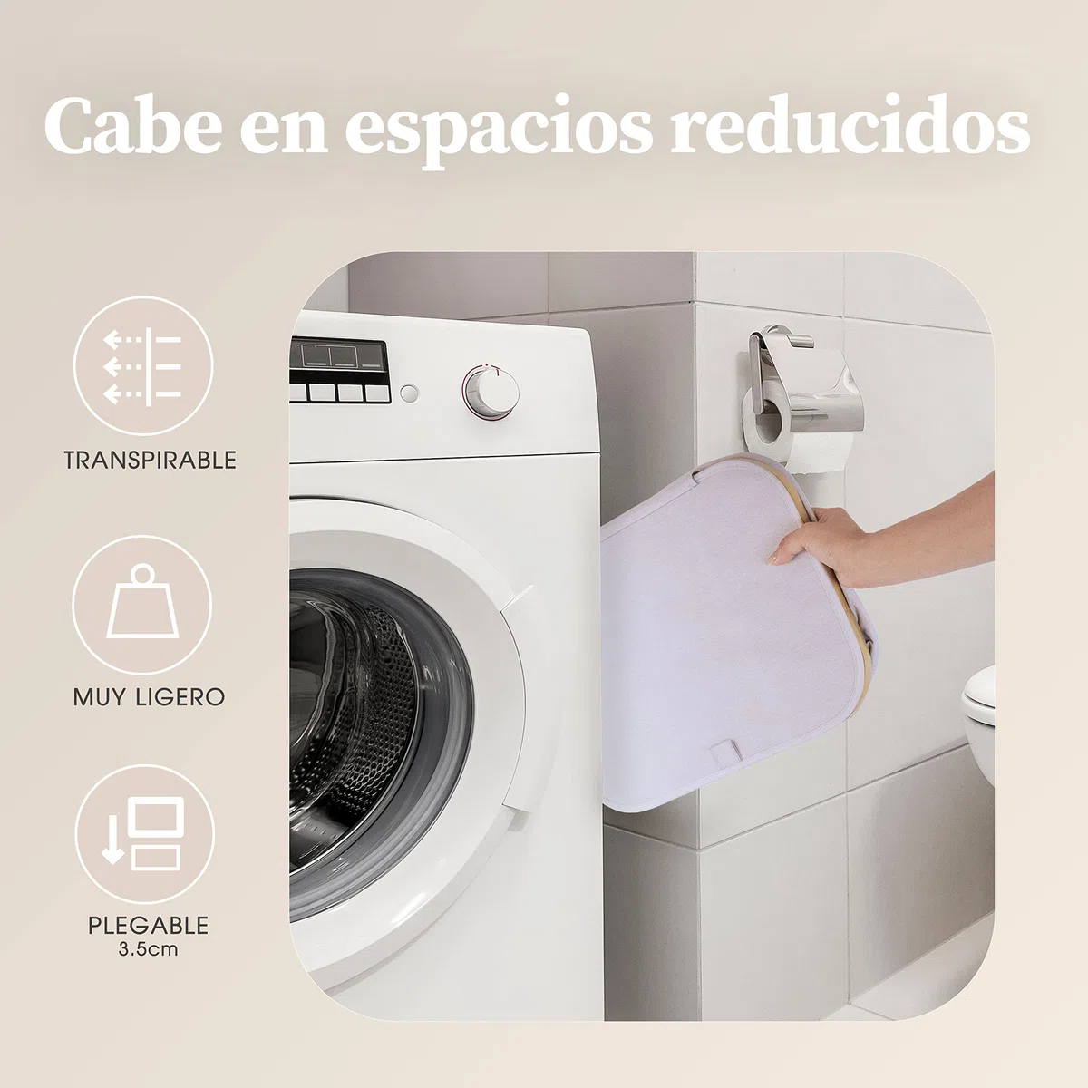 HENNEZ Caja Almacenaje con Tapa - Cestas Almacenaje 40L - Cesto Ropa Sucia - Cajas Almacenaje Decorativas para Estantería Kallax - Cajas de Almacenamiento Tela Bambú Cajas Organizadoras con Tapa Beige