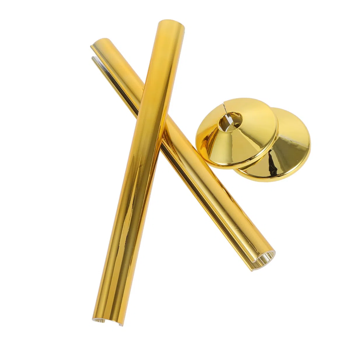 2 Juegos Cubiertas Decorativas de Tubo para Radiadores Accesorios de Plomería Color Dorado Instalación y para Baños y Calefacción