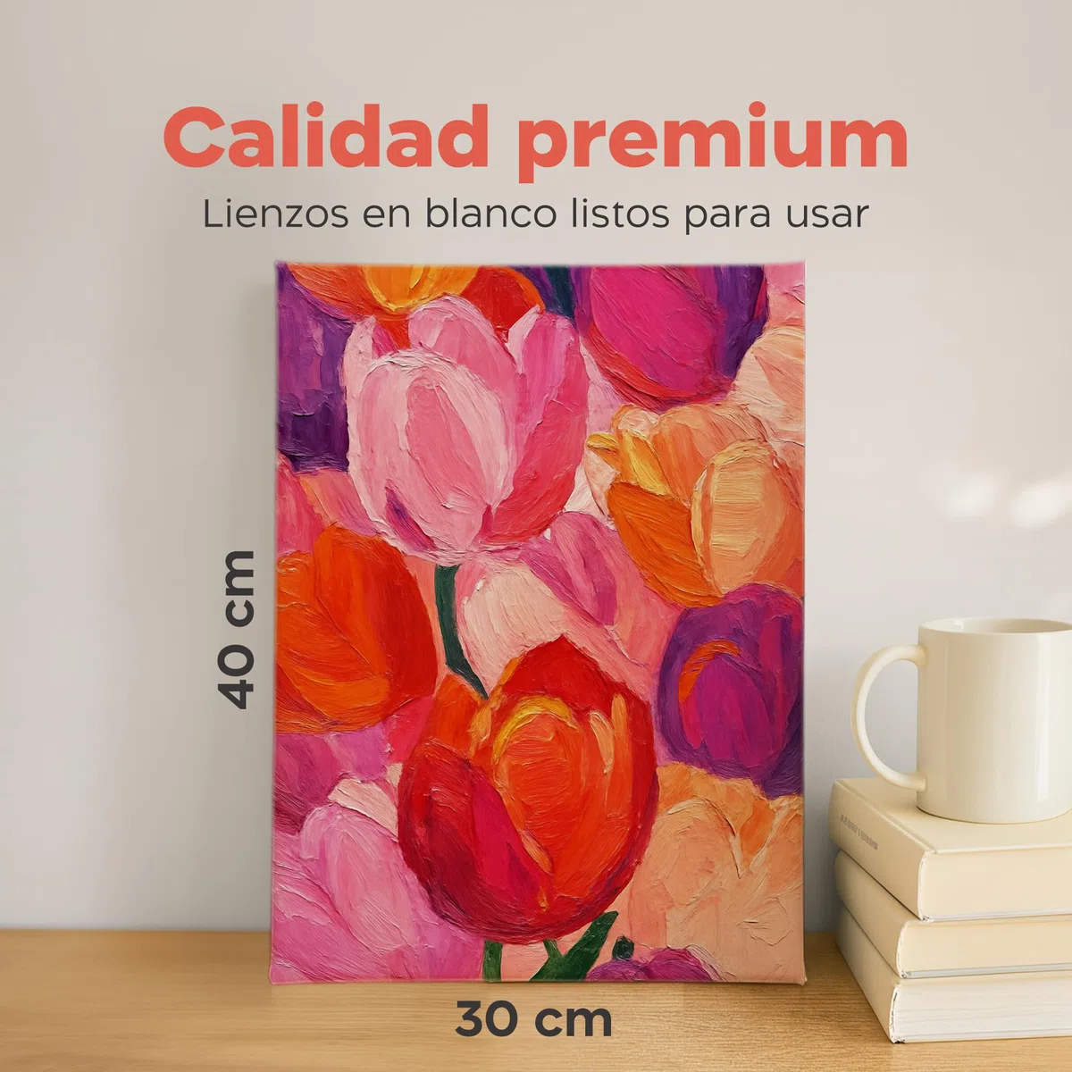 Zenacolor Lienzos Para Pintar 30x40cm (Set de 10) - Canvas para pintar 280 g/m² 100% Algodón - Para Pintura Acrílica, Óleo y Gouache
