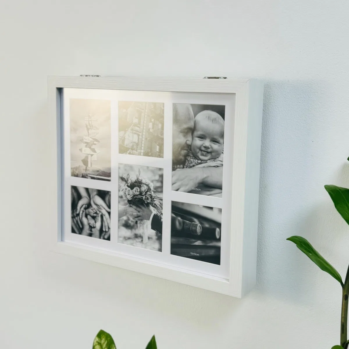 Tapa Contador para Eléctricos Nórdico de Plastico, Cubre Contador Tapa Decorativa para Cuadro Eléctrico con Fotos (Blanco)
