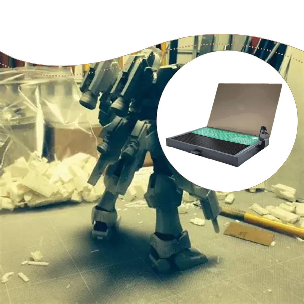 MagiDeal Banco Trabajo para construcción maquetas, Organizador portátil, Soporte para Manualidades, Accesorios Resistentes para Herramientas