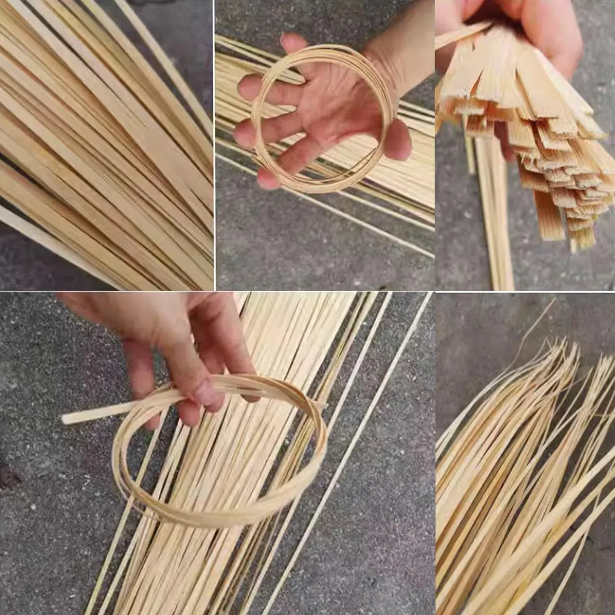 Tiras de Bambú Tejidas para Artículos de Cestería, Cestas Mimbre Plana Caña de Bambu Tira Tejida, Rollos de Caña Plana Fina Decoración de La Mano para DIY Cestería Tejido（3m Longitud 7 Tiras） ( Size :