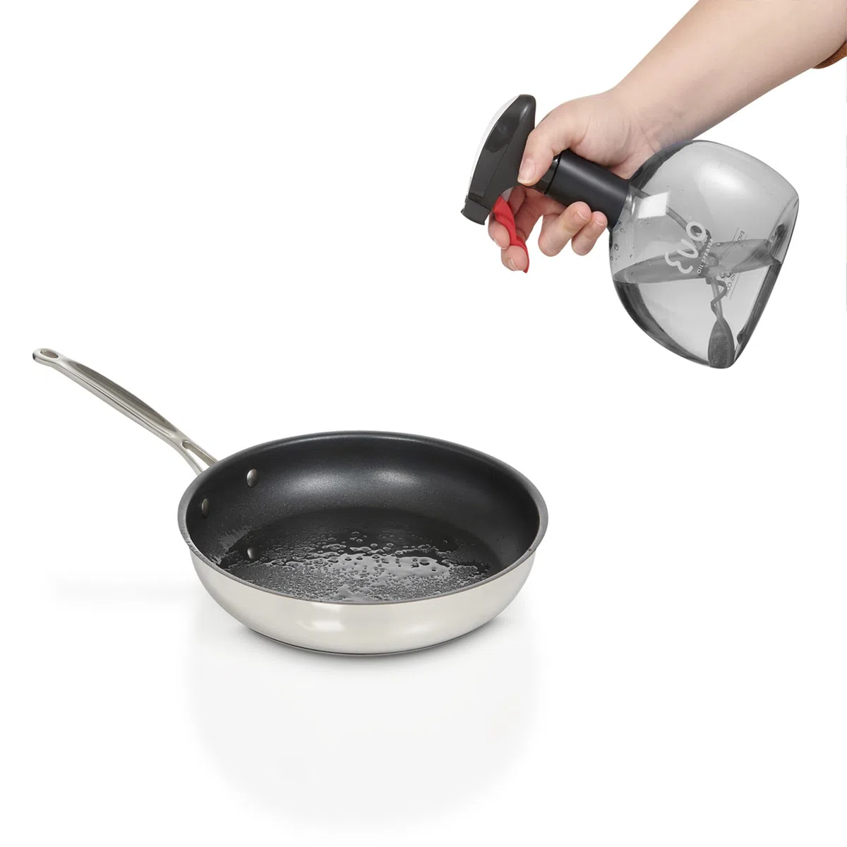 Evo Oil Sprayer Original, sin aerosol para aceituna, aceites de cocina y vinagres, carbón, capacidad de 18 onzas
