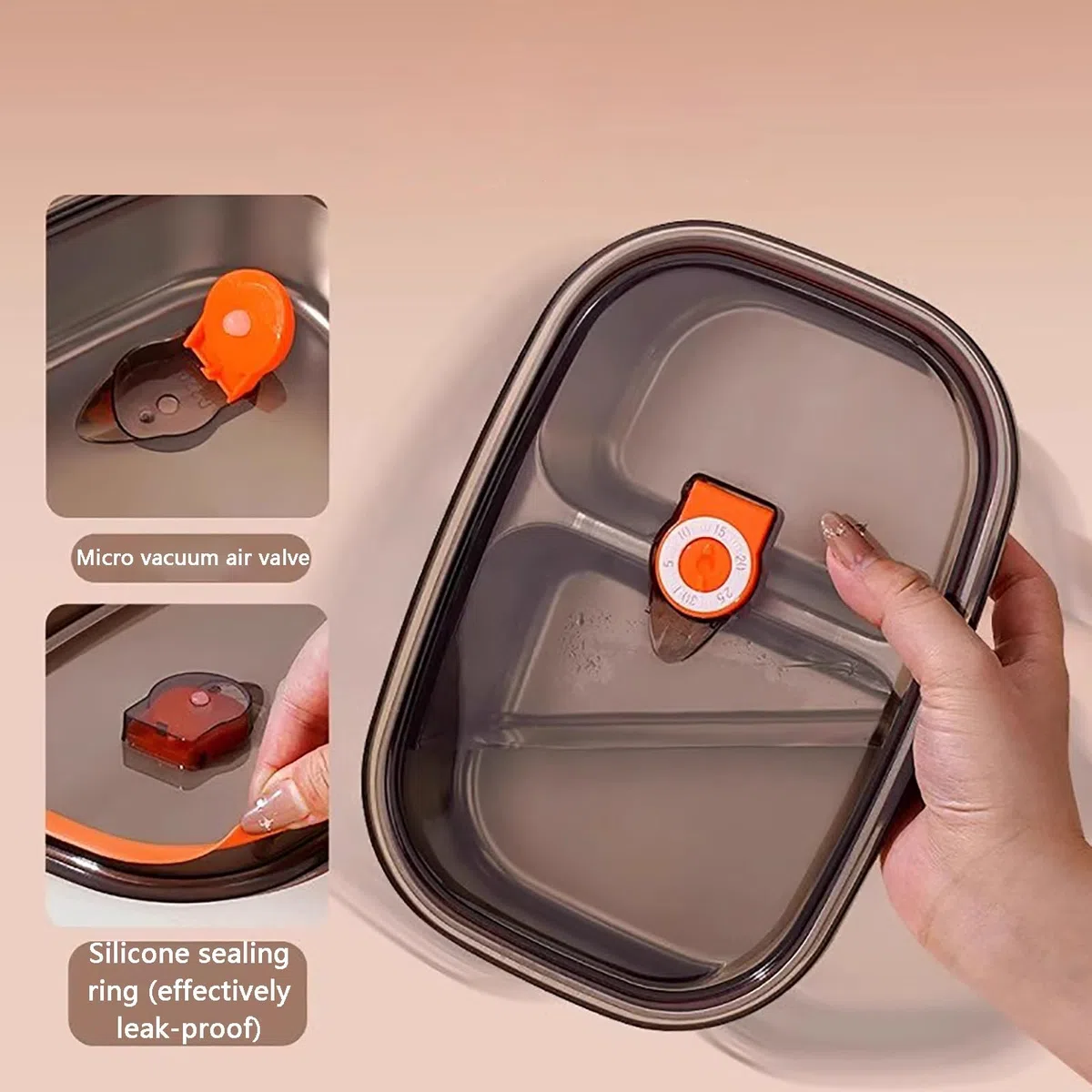 Fiambreras Comida Trabaj, Lunch Box, Fiambrera Escolar, Fiambrera Aislada De Acero Inoxidable, Diseño De Tres Compartimentos De Doble Capa, Fácil De Transportar, 2900 Ml
