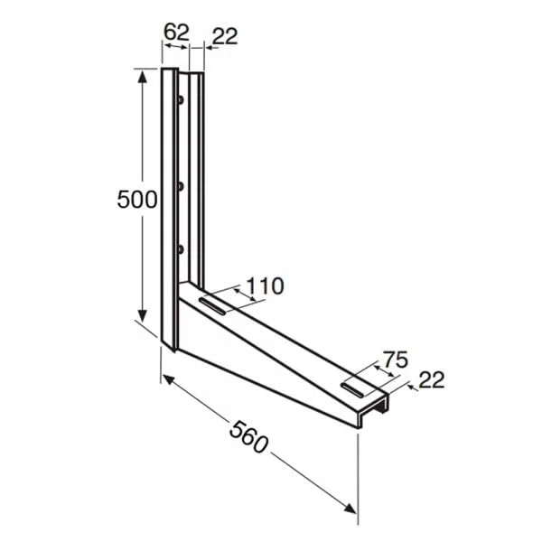 MUNDOCLIMA Juego Soporte Eco 550 mm