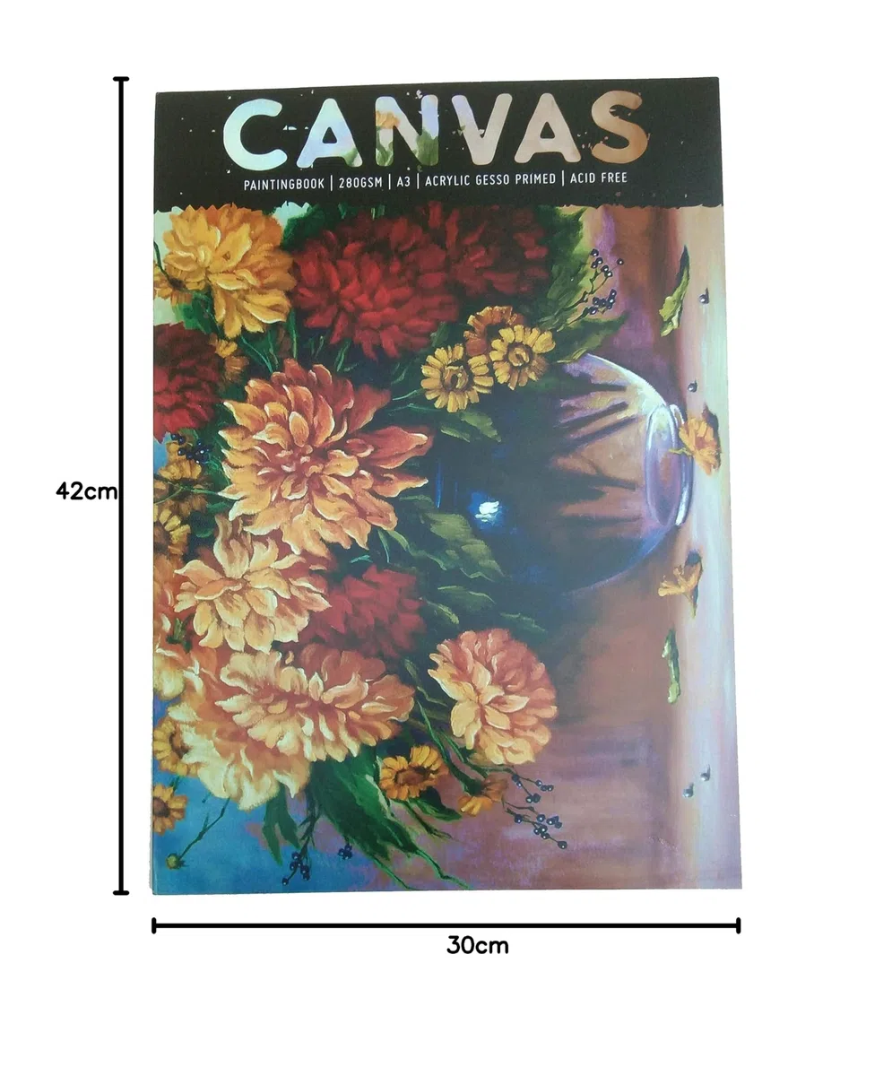 Anupam Lienzos acrílicos imprimados con gesso sin ácidos, 400 g/m², 10 hojas para pintura acrílica y pintura al óleo (A3)