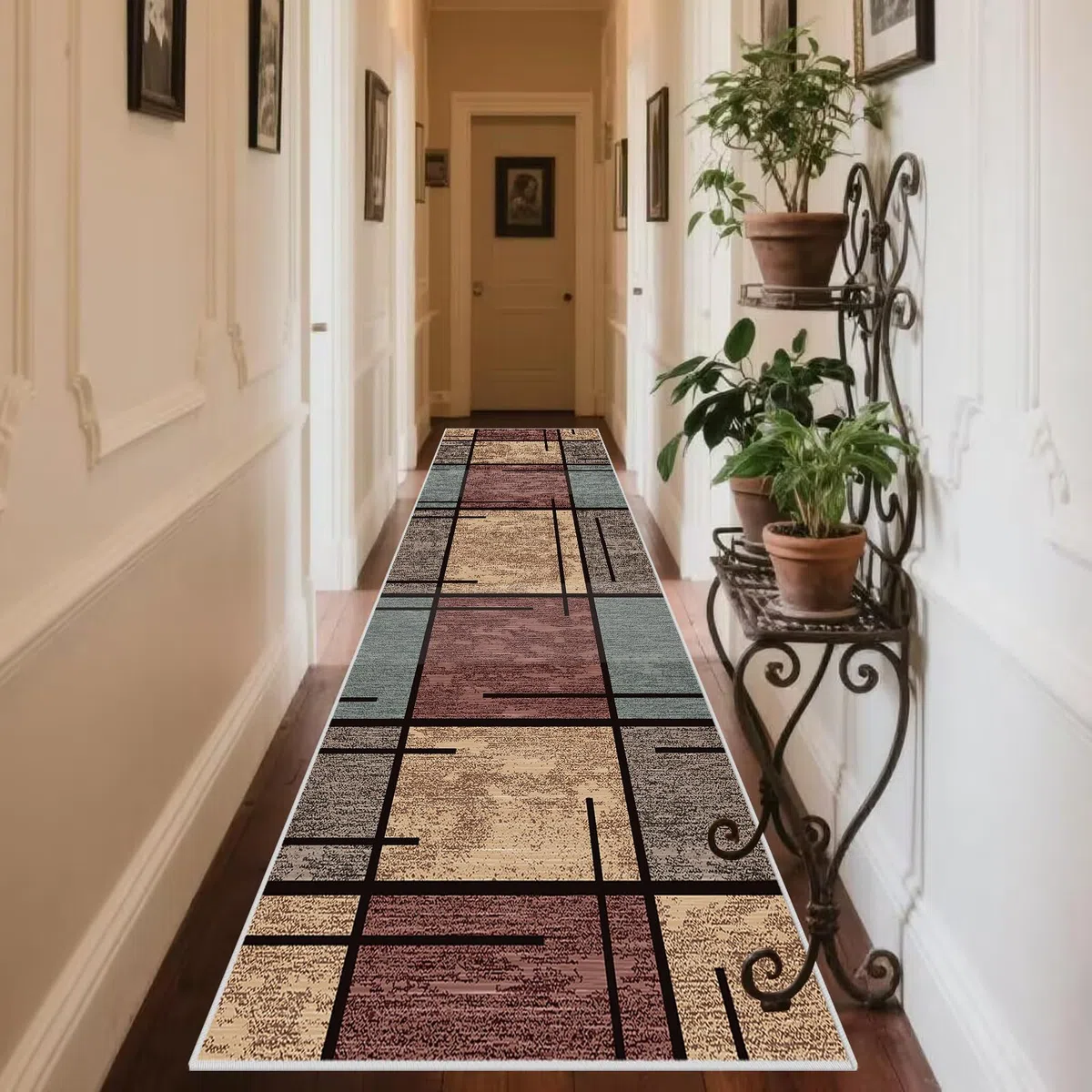 Alfombras de Pasillo Larga Alfombra Cocina Lavable Alfombra Corredor Antideslizante Alfombras de área Absorbente Alfombra Lavadero Pasillo Alfombrilla para Entrada Comedor 40 x 140 cm