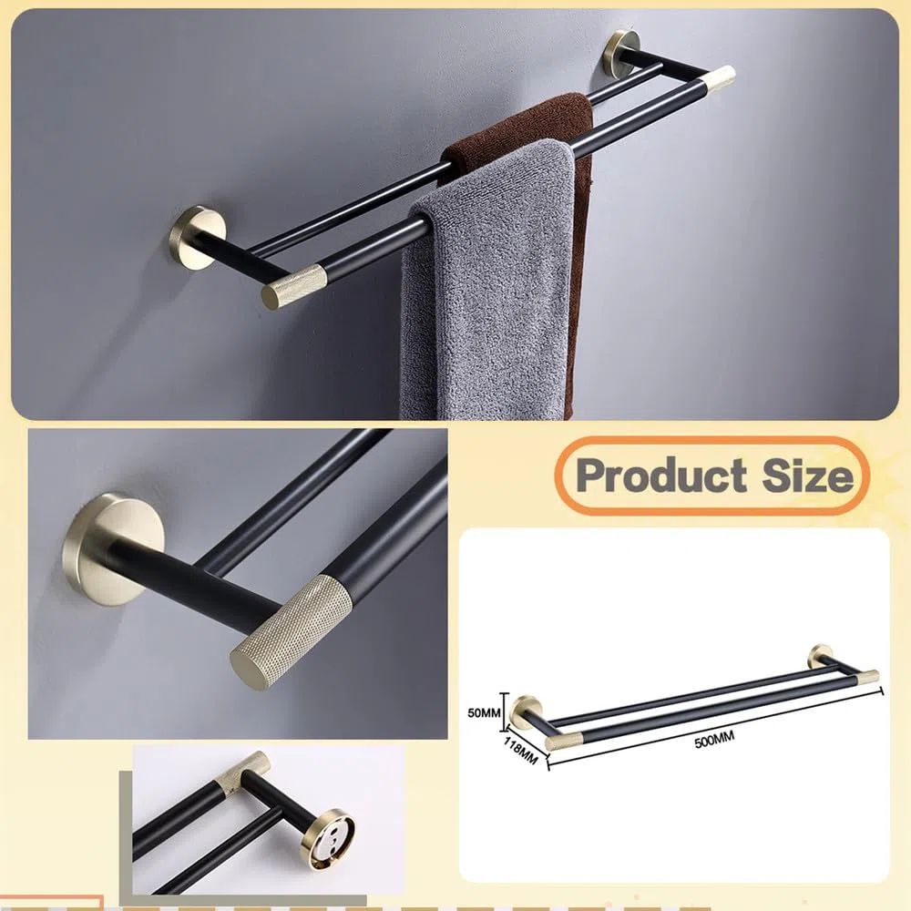 Conjunto Moderno de Hardware de Baño de Acero Inoxidable Estante de Toallas Montado en la Pared Gancho de la Barra de Toallas Portador de Papel Higiénico Y Cepillo Higiénico Accesorios de Baño