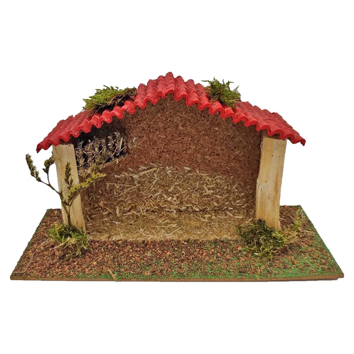Acan Tradineur - Cueva, Portal 14,5 x 26,5 x 10 cm para Figuras del Nacimiento de 8 cm, Pesebre para belén navideño, Corcho y Resina, Figura Decorativa Navidad, decoración Tradicional
