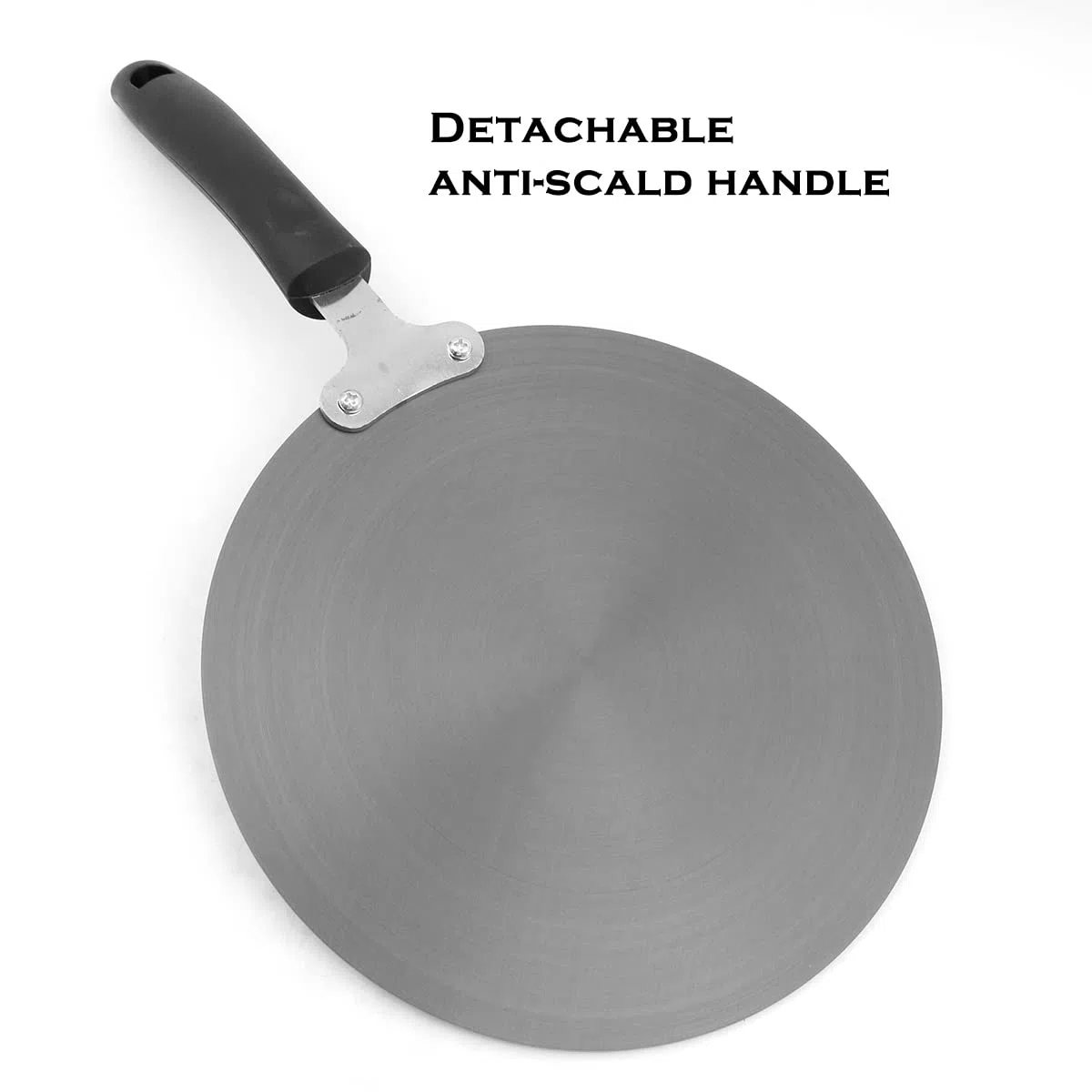 Placa conductora de Anillo de Cocina de Gas de Aluminio, Placa de conducción de Calor con asa, difusor de Calor Circular, Negro Anti-Quemaduras en la Parte Inferior de la Olla Utensilios