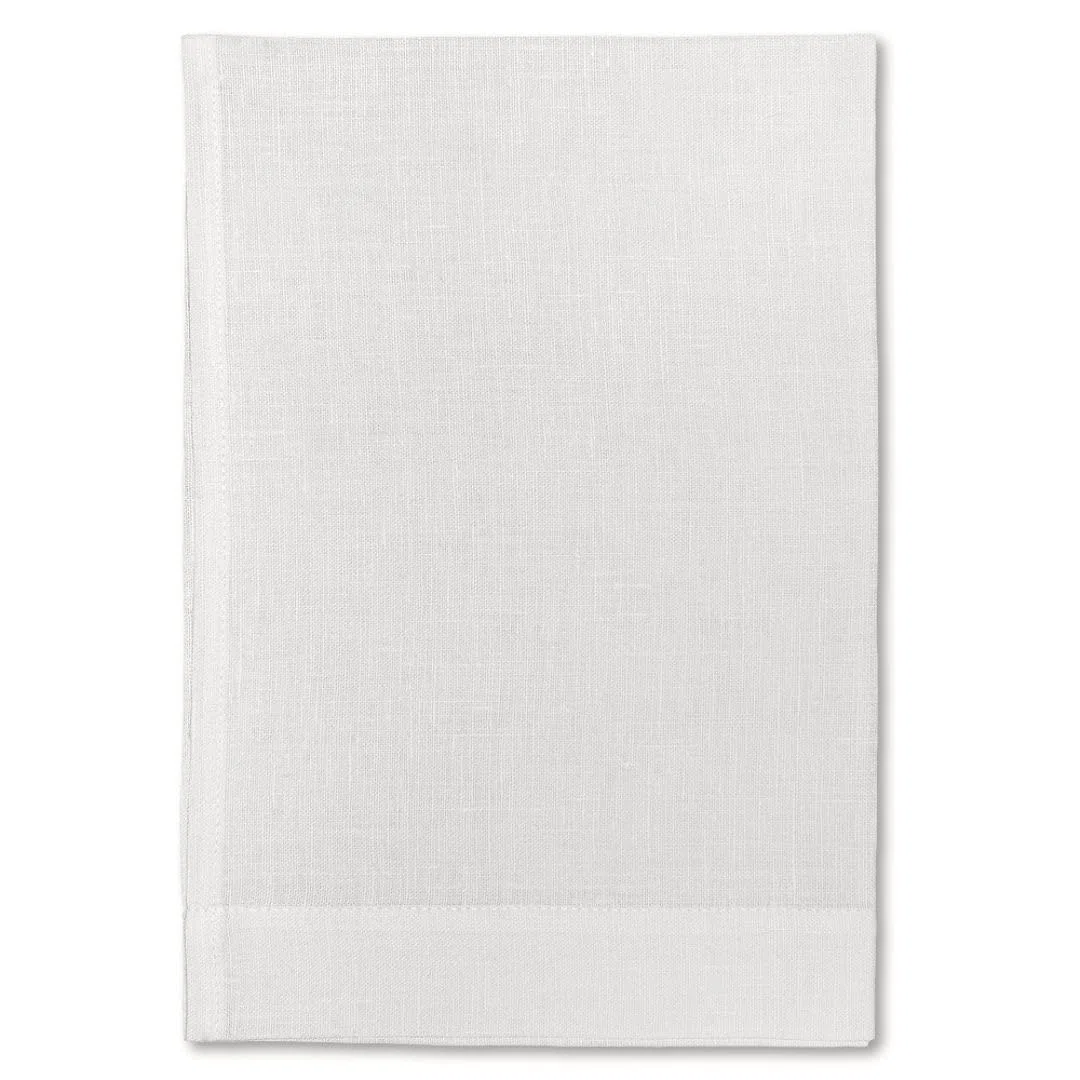 Cuore di lino - Toalla de lino para invitados, 100% puro lino, fabricada en Italia, moderna, color blanco óptico (40 x 60 cm)