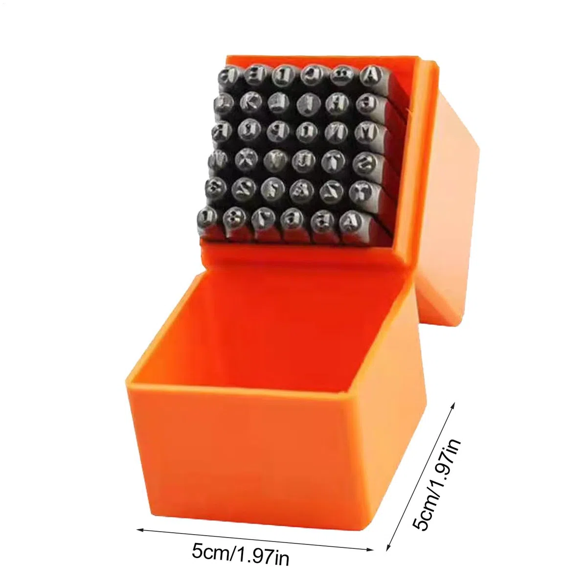 Juego de 36 herramientas de estampación de acero y metal, 3 mm, juego de sellos de letras y números de 3 mm, juego de perforadores de letras y números de acero | Juego de troquelado de metal