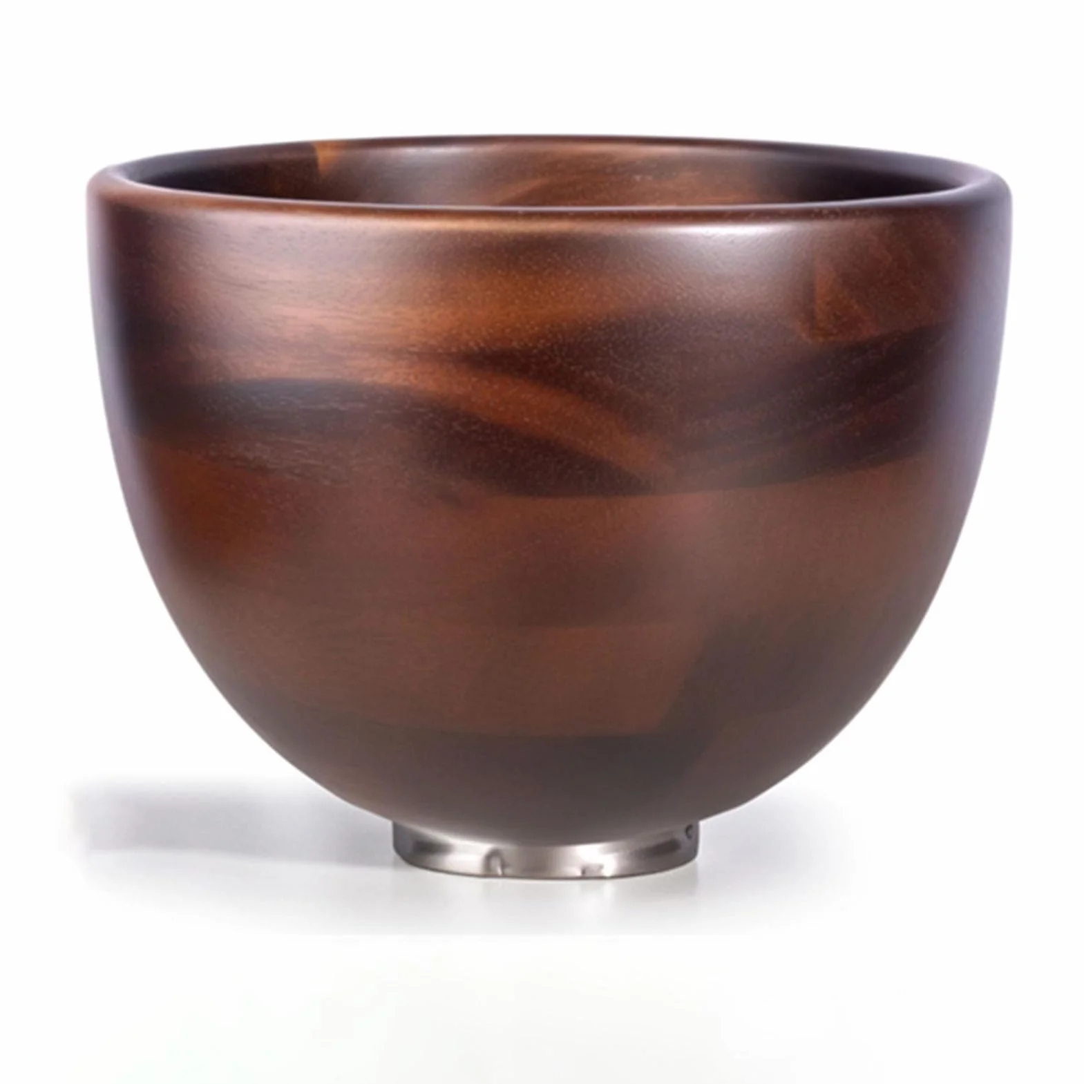 Ensaladera de Madera Antideslizante con Base de Acero Inoxidable para Uso Doméstico y Reuniones Familiares