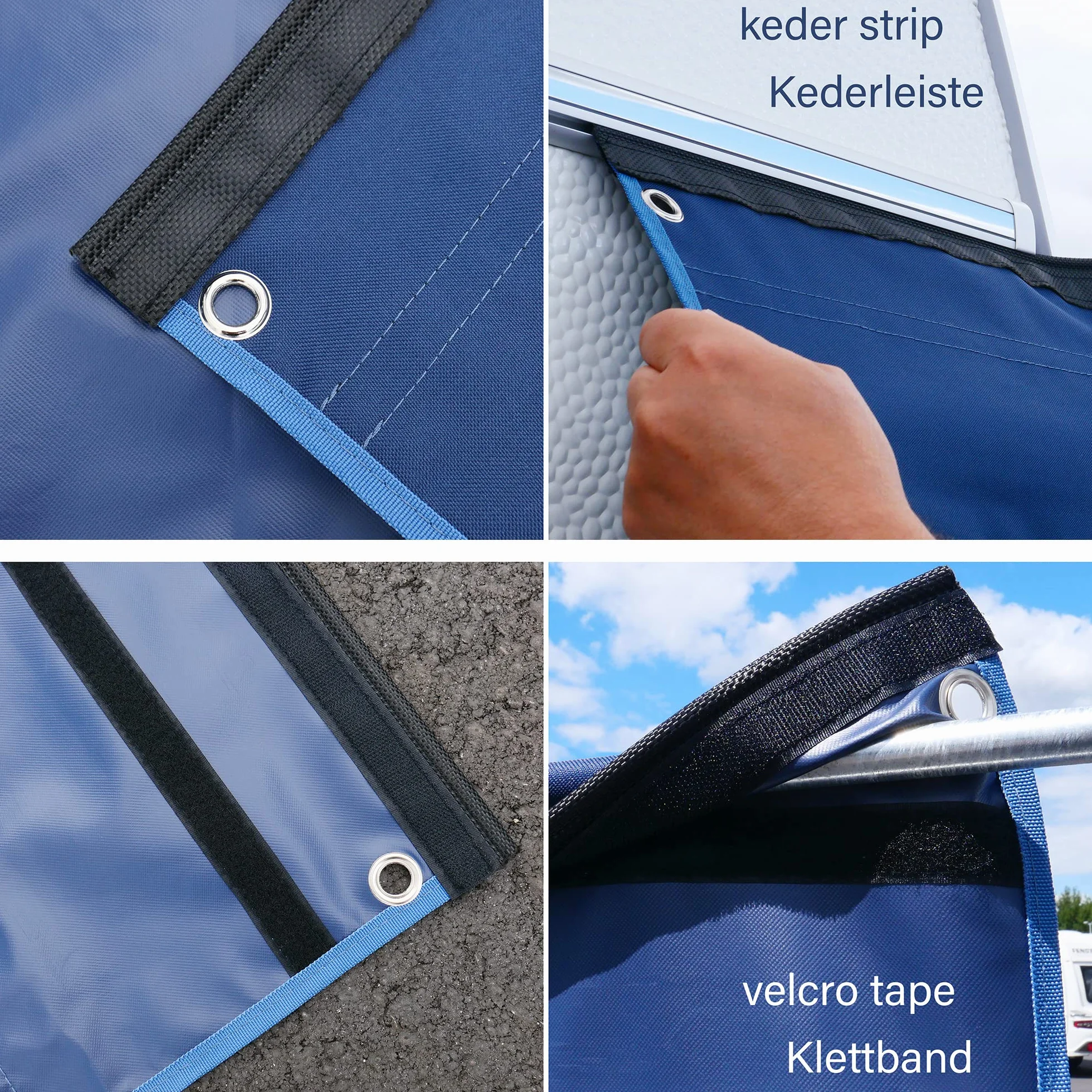 your GEAR Caravan Organizer Shoe - Estantería colgante para tienda de campaña, toldo, caravana, 140 x 45 cm, 10 compartimentos