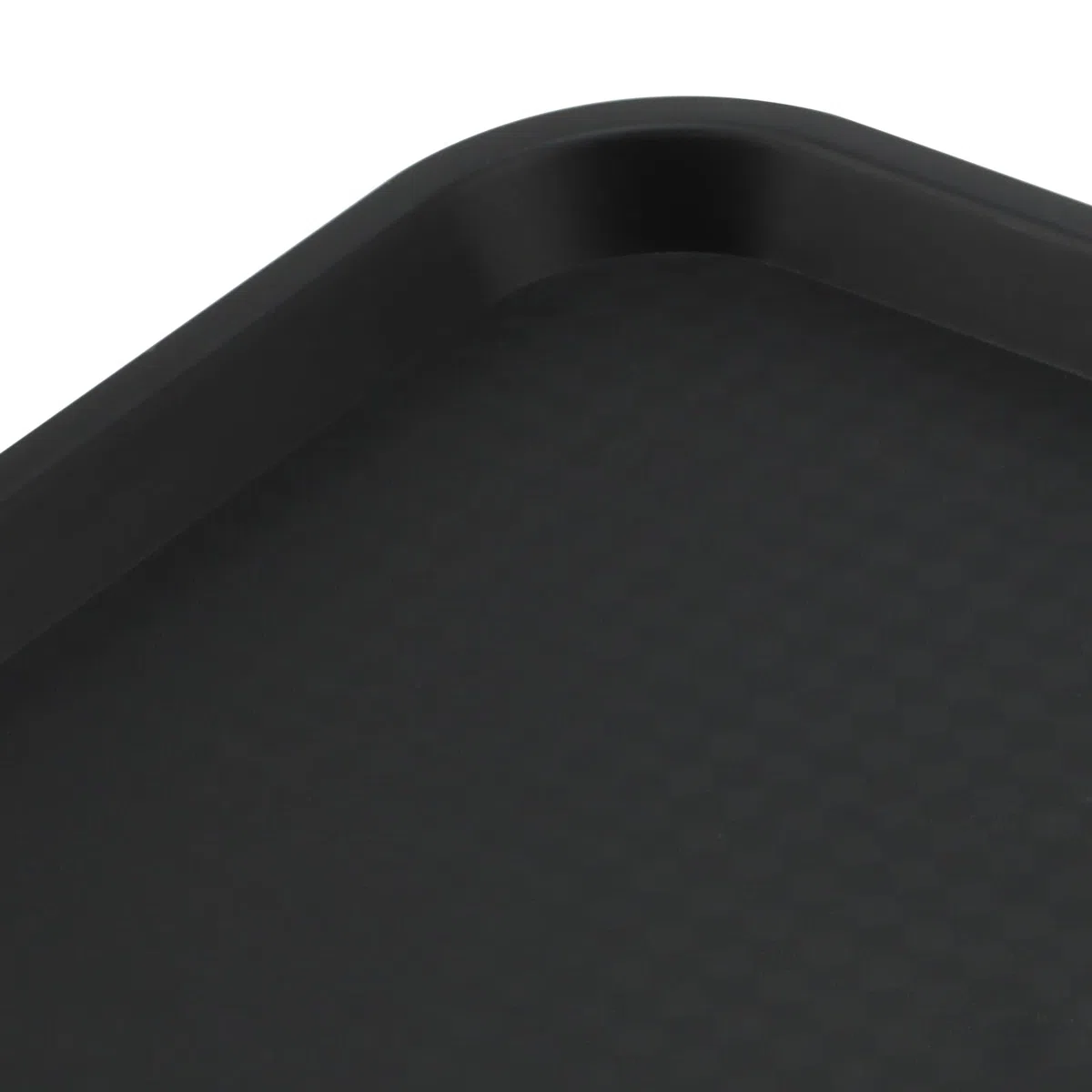 Paquete de 18 bandejas de plástico negro para comida rápida, 35 x 27 cm, bandeja grande de plástico para servir restaurante, cafetería, cocina, fiesta, cafeterías
