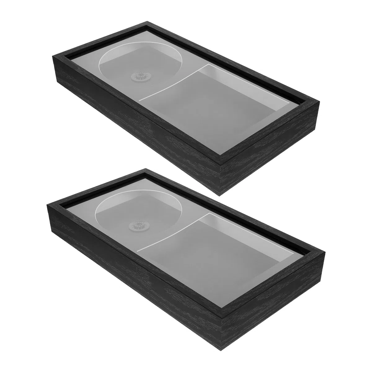 2piezas Estante de Pared para CD Vitrina de Almacenamiento para Discos Marco de Acrílico Transparente para Carátulas de Álbumes Decoración de Dormitorio Unidades