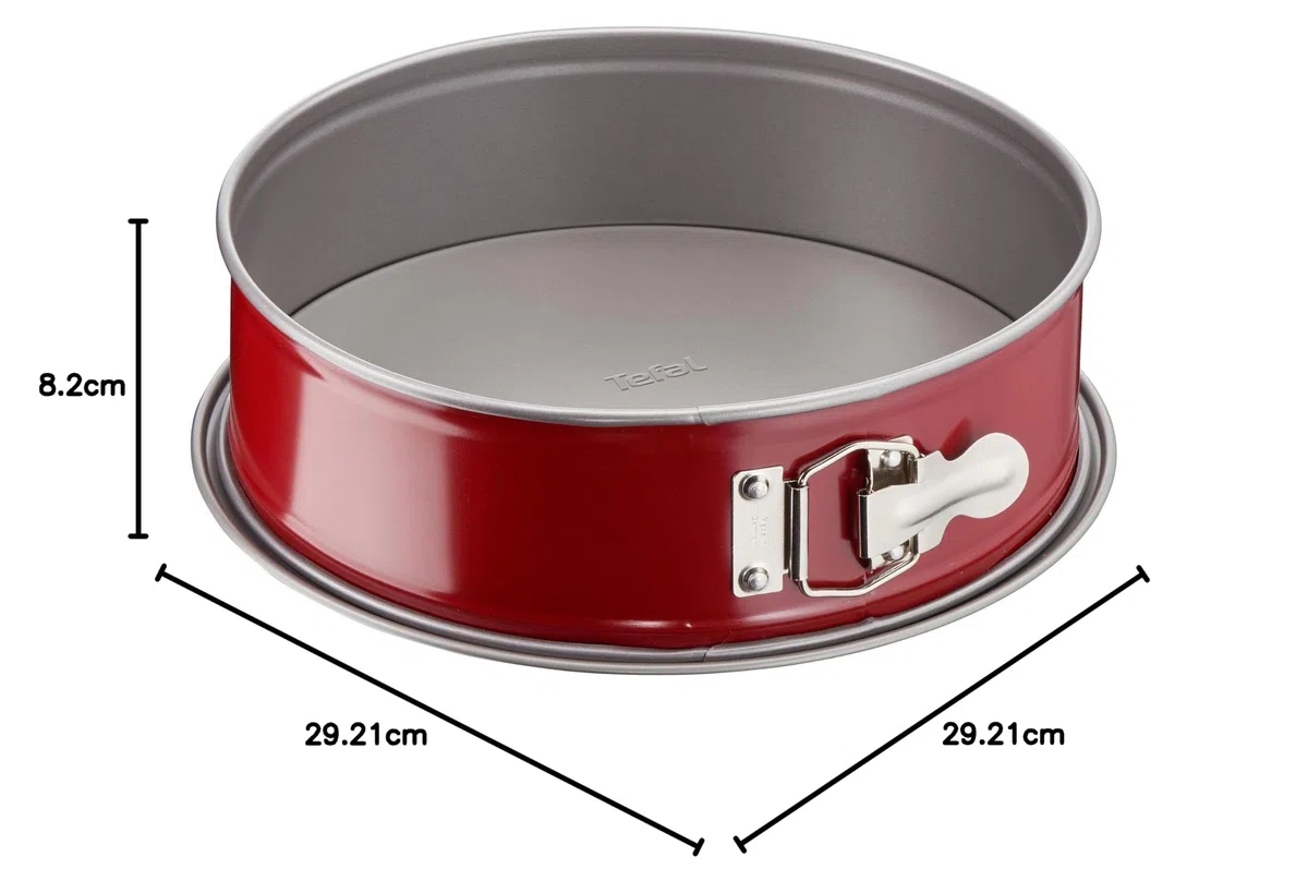 TEFAL Moule a charniere Delibake en acier - O 27 cm - Rouge et gris