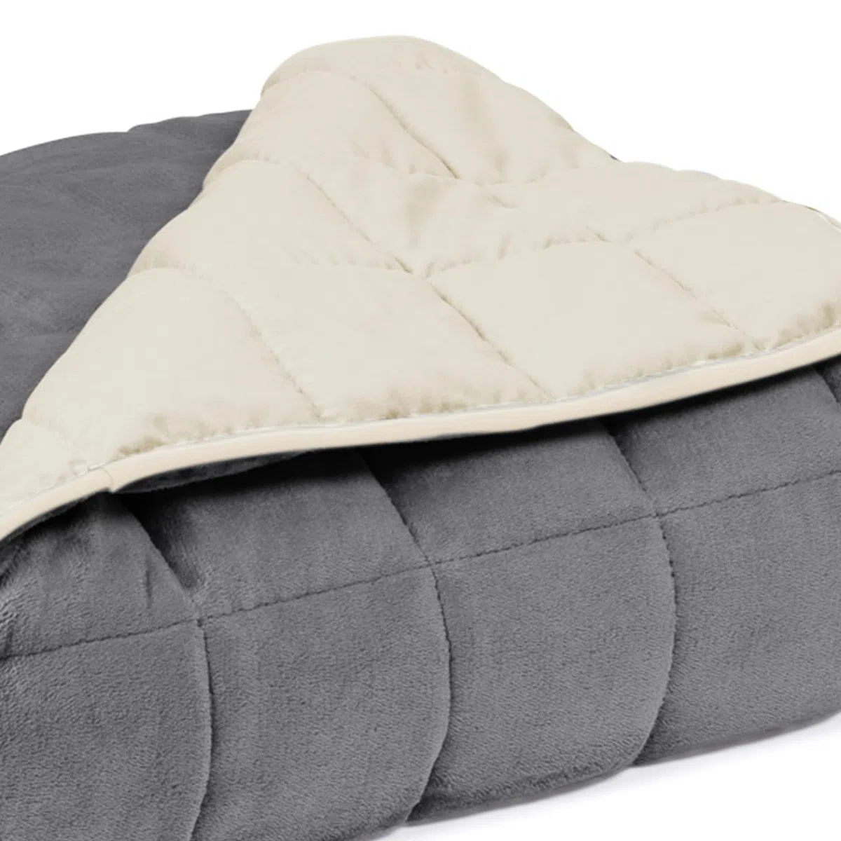 IDMarket Celeste - Manta pesada (150 x 200 cm, bicolor, gris y crema 7 kg)
